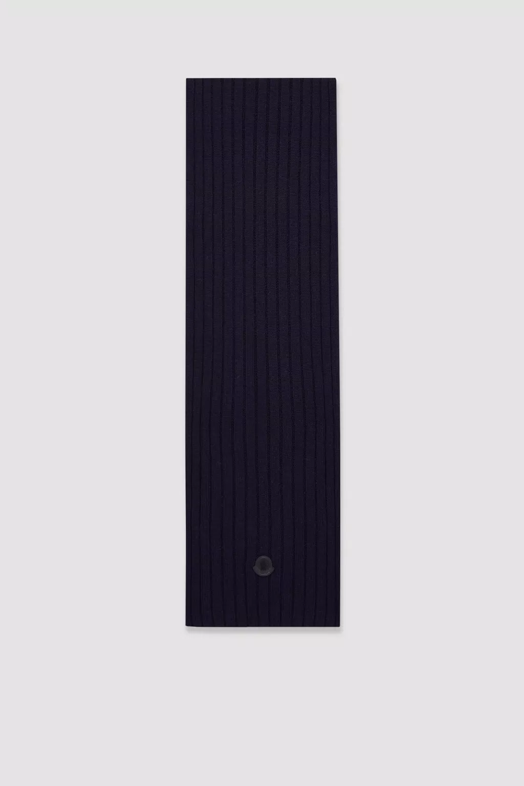 Шерстяной шарф с логотипом Для мужчин Морской темный синий Moncler 1