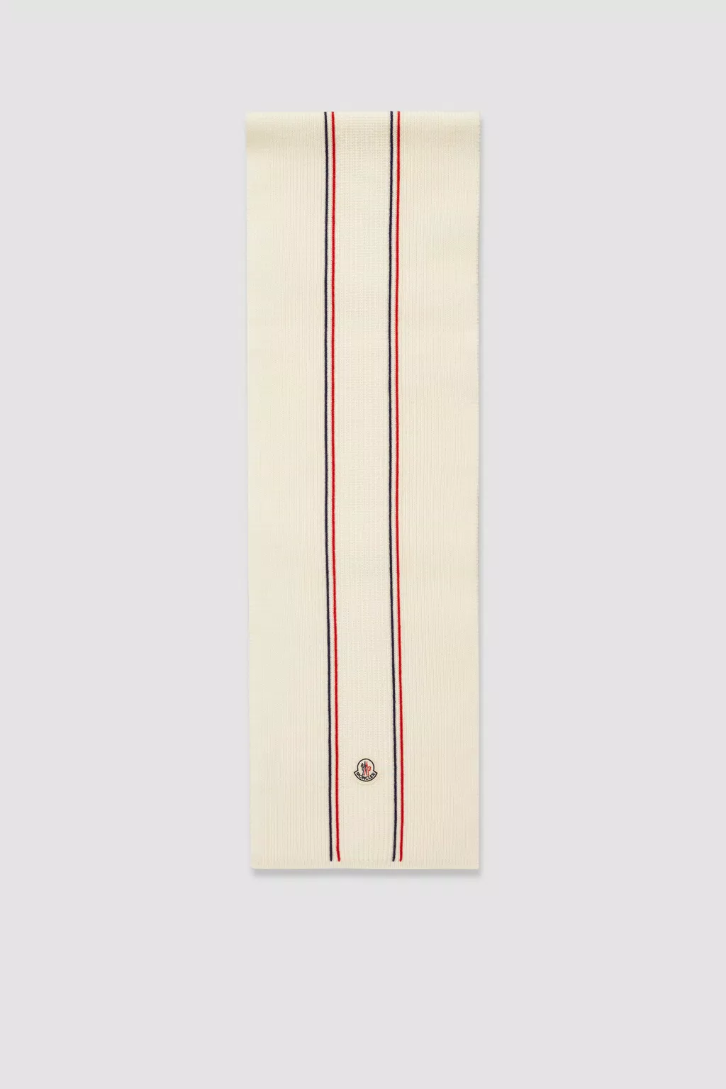 Dreifarbiger Schal aus Wolle Herren Weiß Moncler 1
