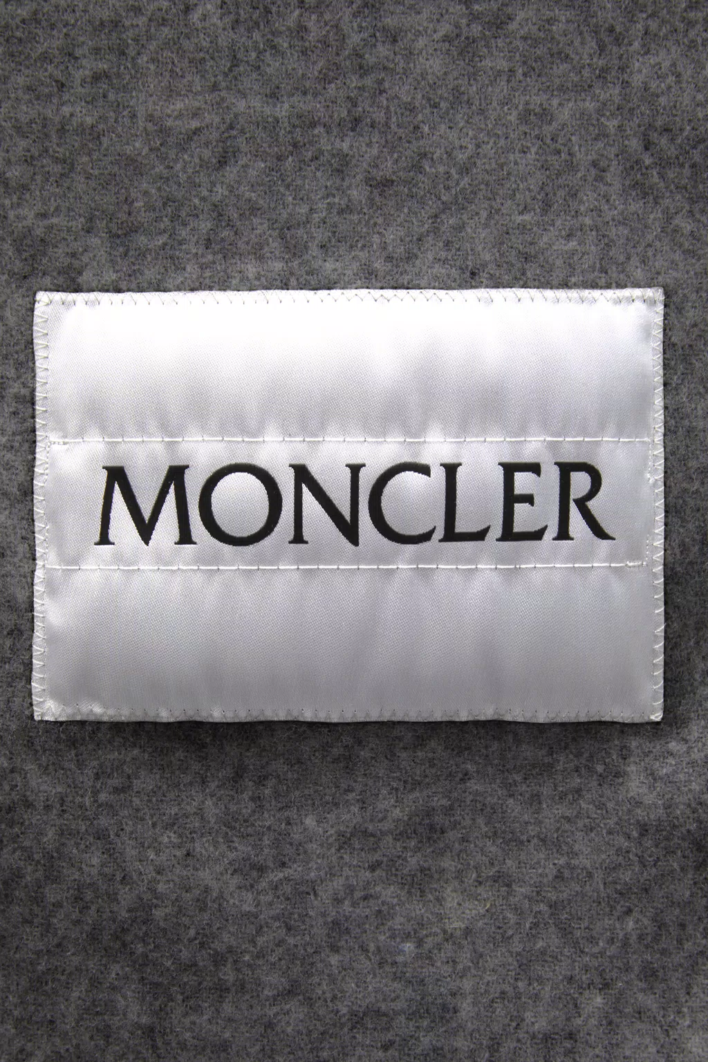 Grey Logo Wool Scarf - Scarves & Gloves for Men | Moncler US