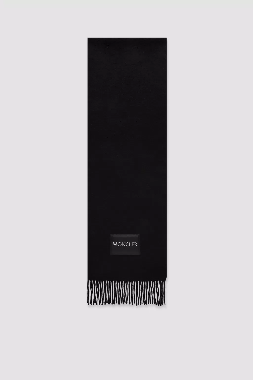 Écharpe en laine avec logo Hommes Noir Moncler 1