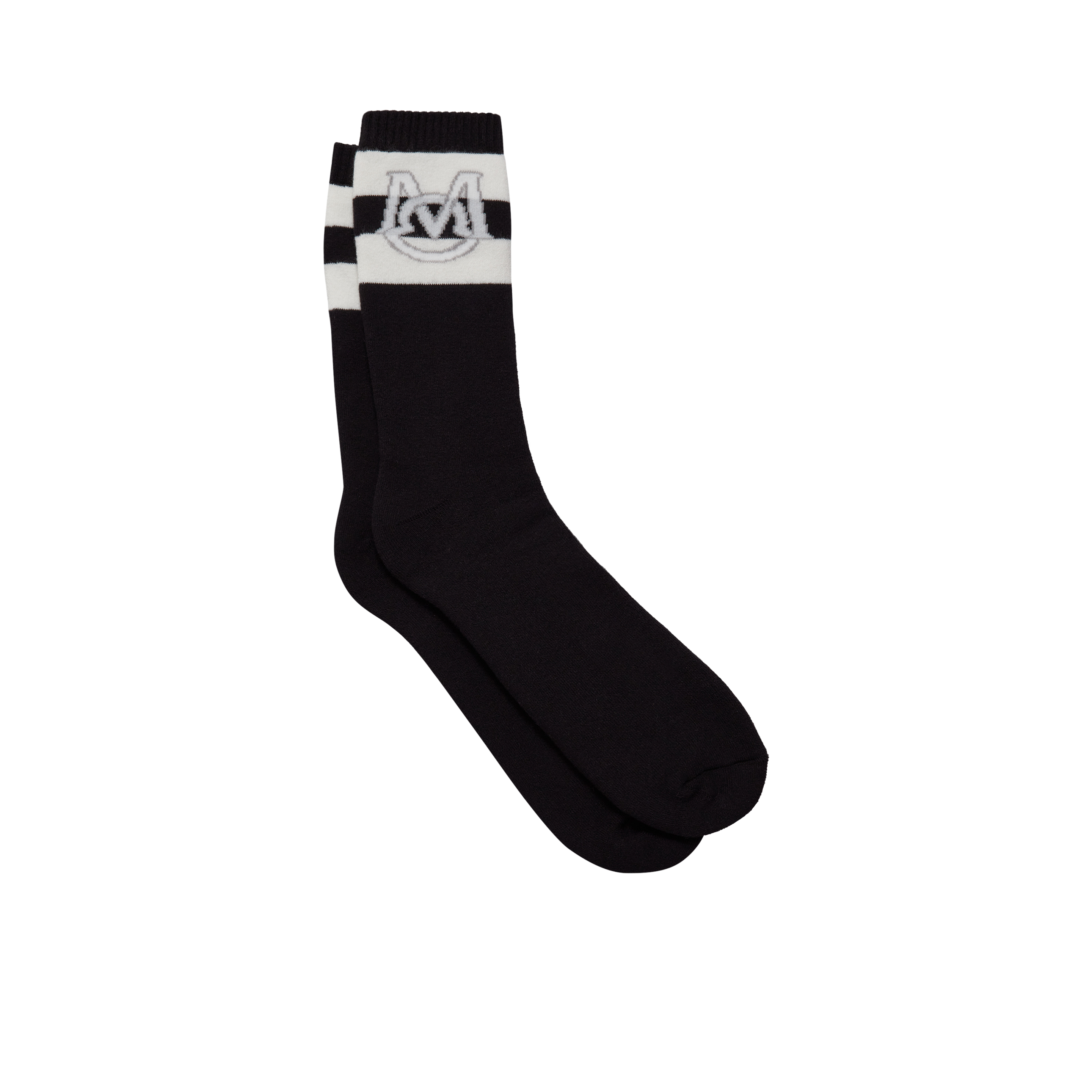 Moncler Collection Chaussettes À Monogramme In Black