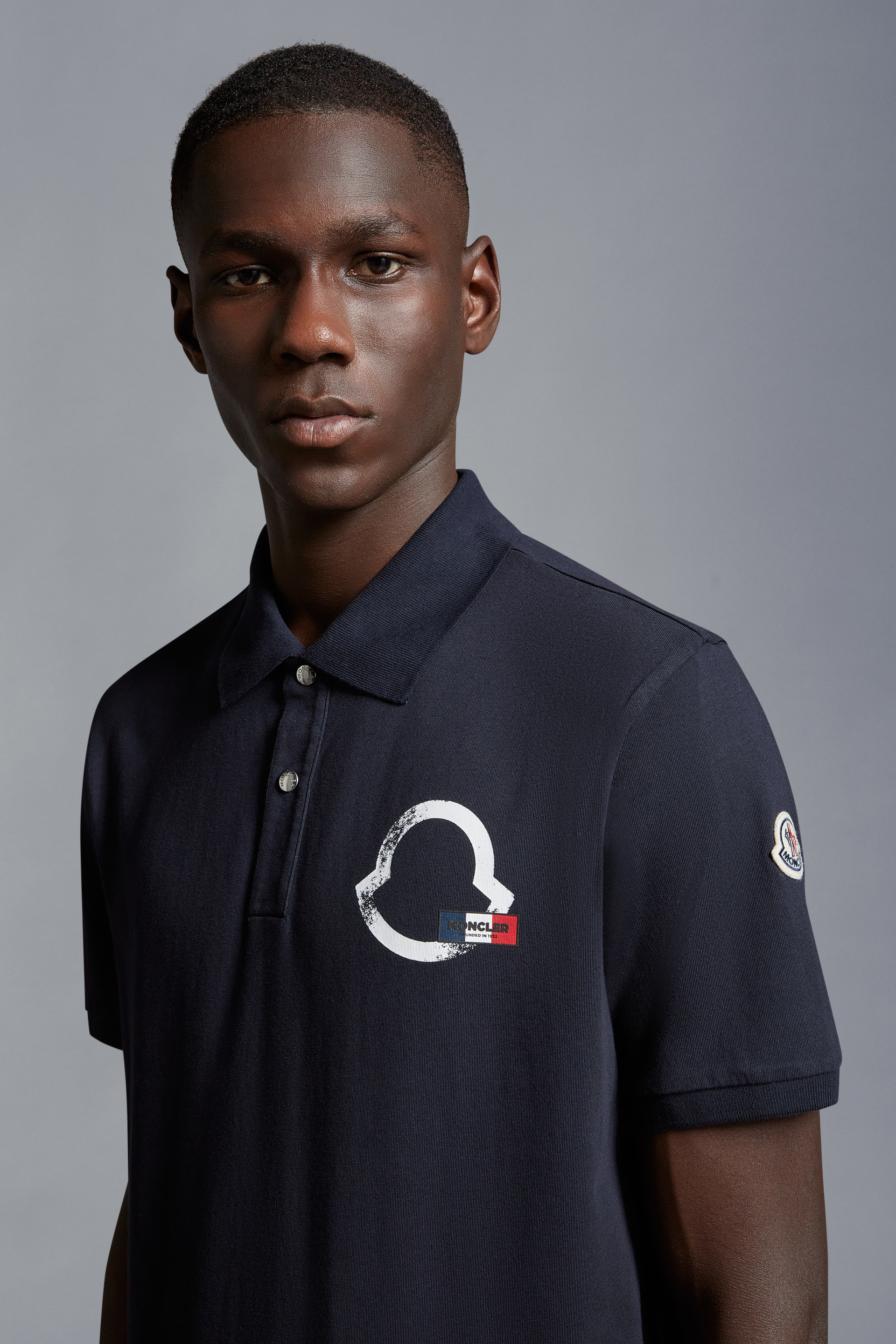 Moncler polo hotsell shirt blue