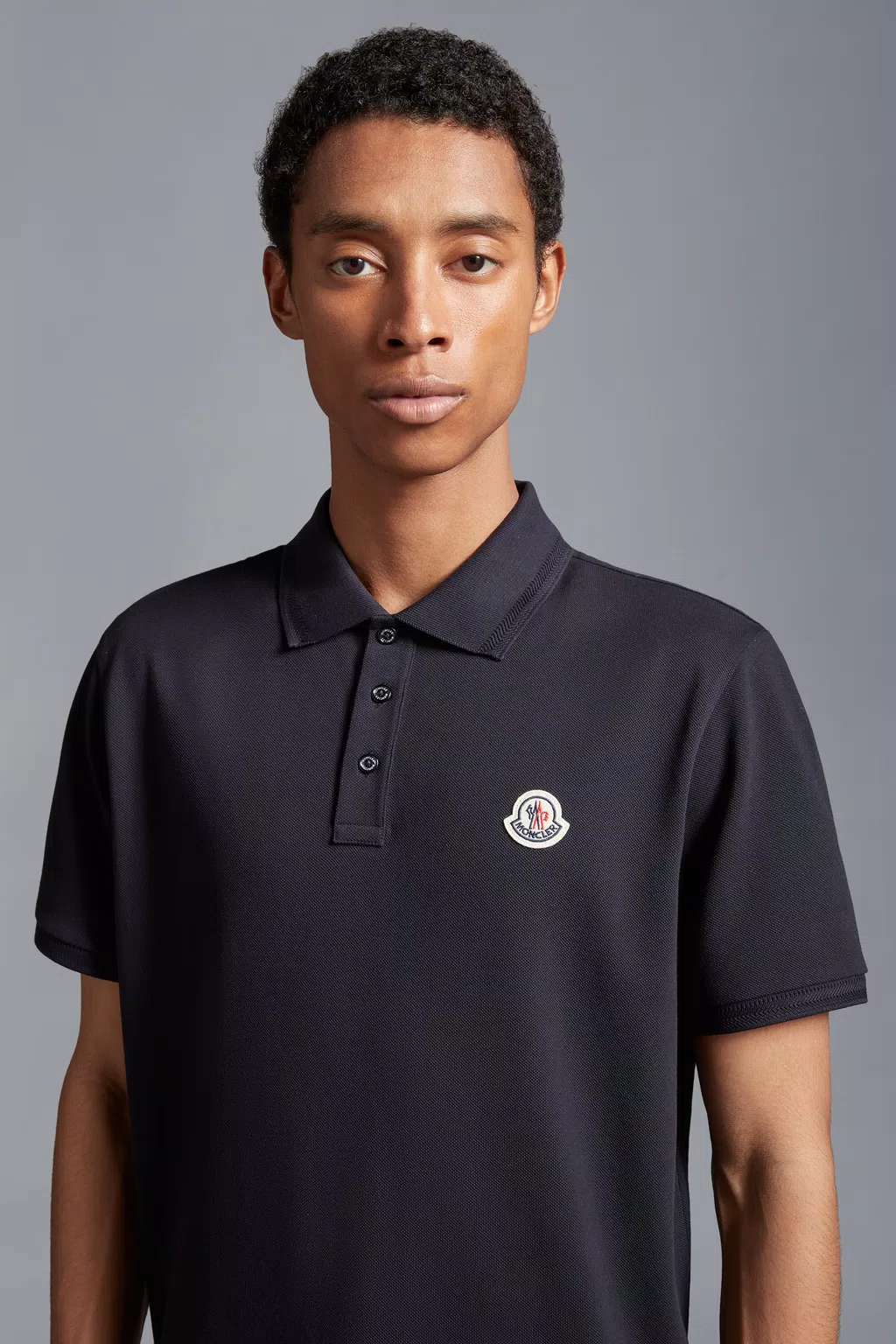 Navy Blue Logo Polo Shirt - Polos & T-shirts for Men | Moncler GB