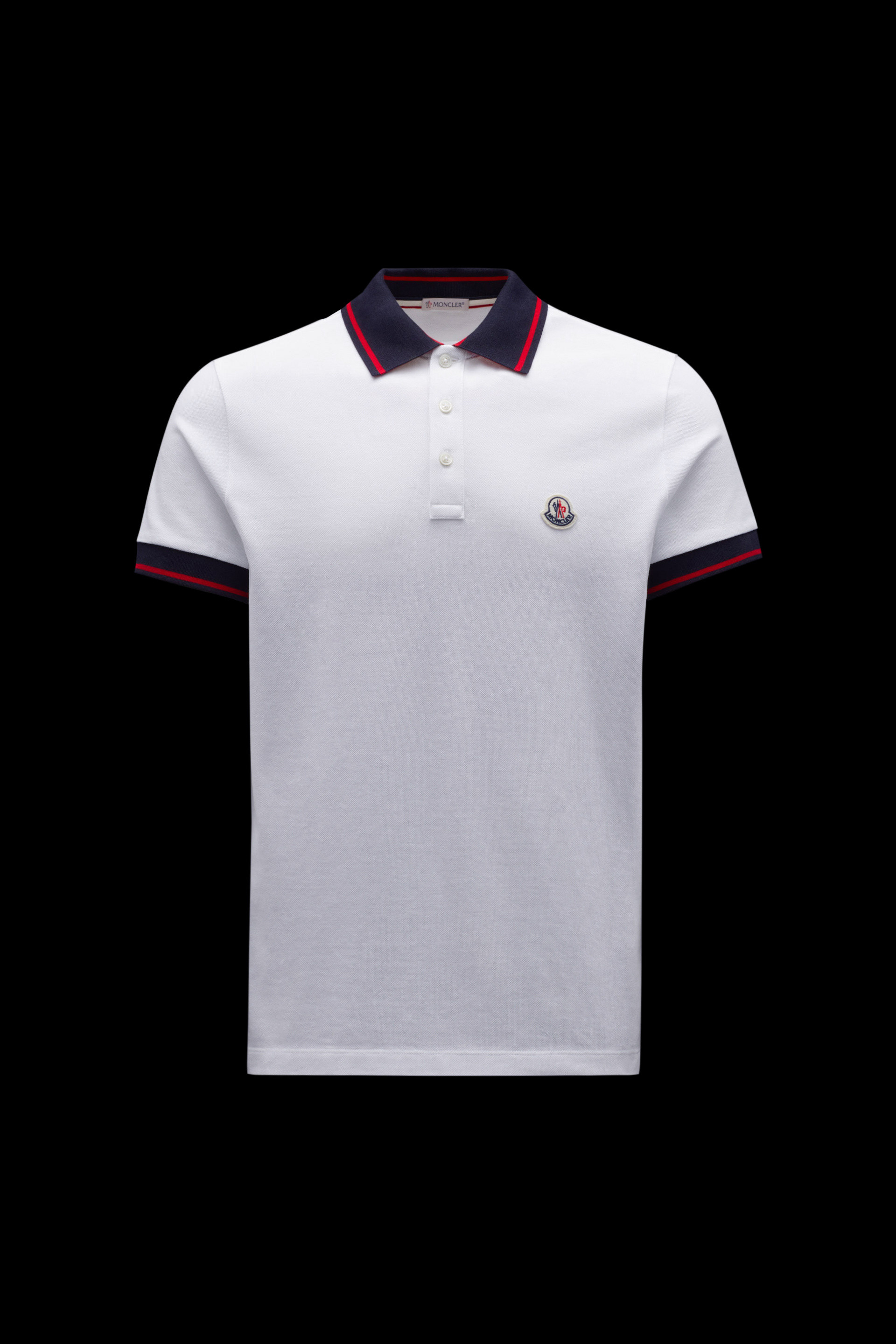 Verkeerd Oorlogsschip zwaartekracht Optical White Logo Polo Shirt - Polos & T-shirts for Men | Moncler US
