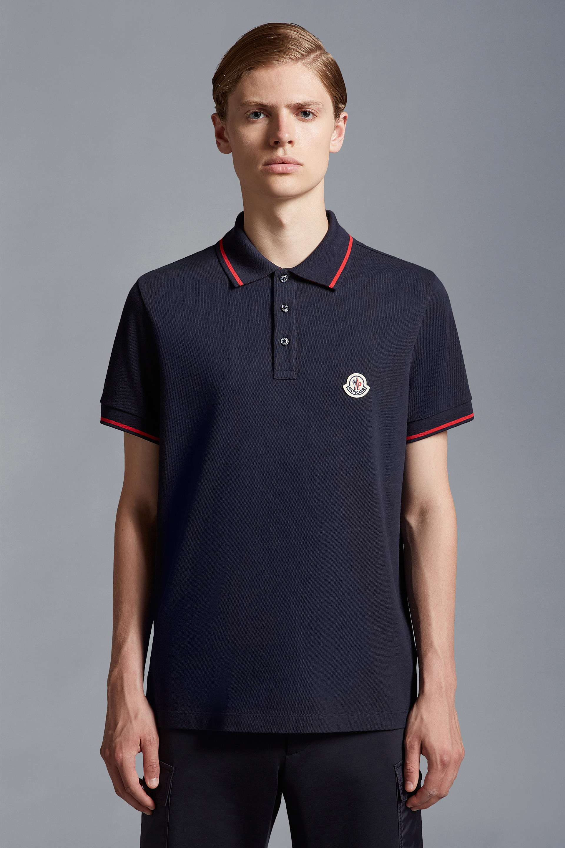 Night Blue Logo Polo Shirt - Polos & T-shirts for Men | Moncler GB