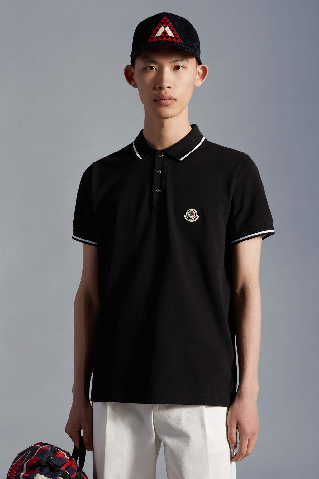 Black Logo Polo Shirt - Polos & T-shirts for Men | Moncler JP