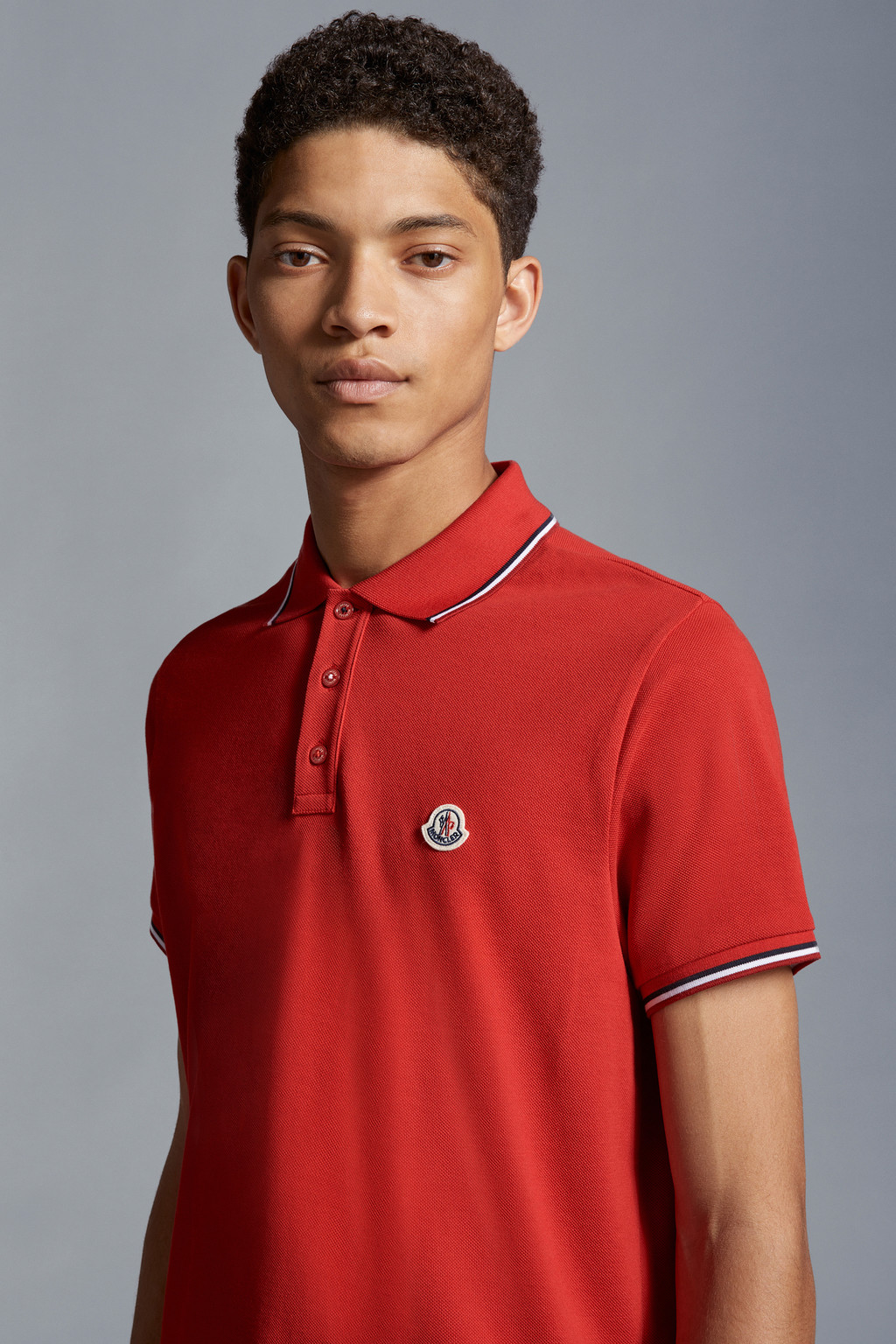 Single Red Emblem Polo Tee 300017476wht
