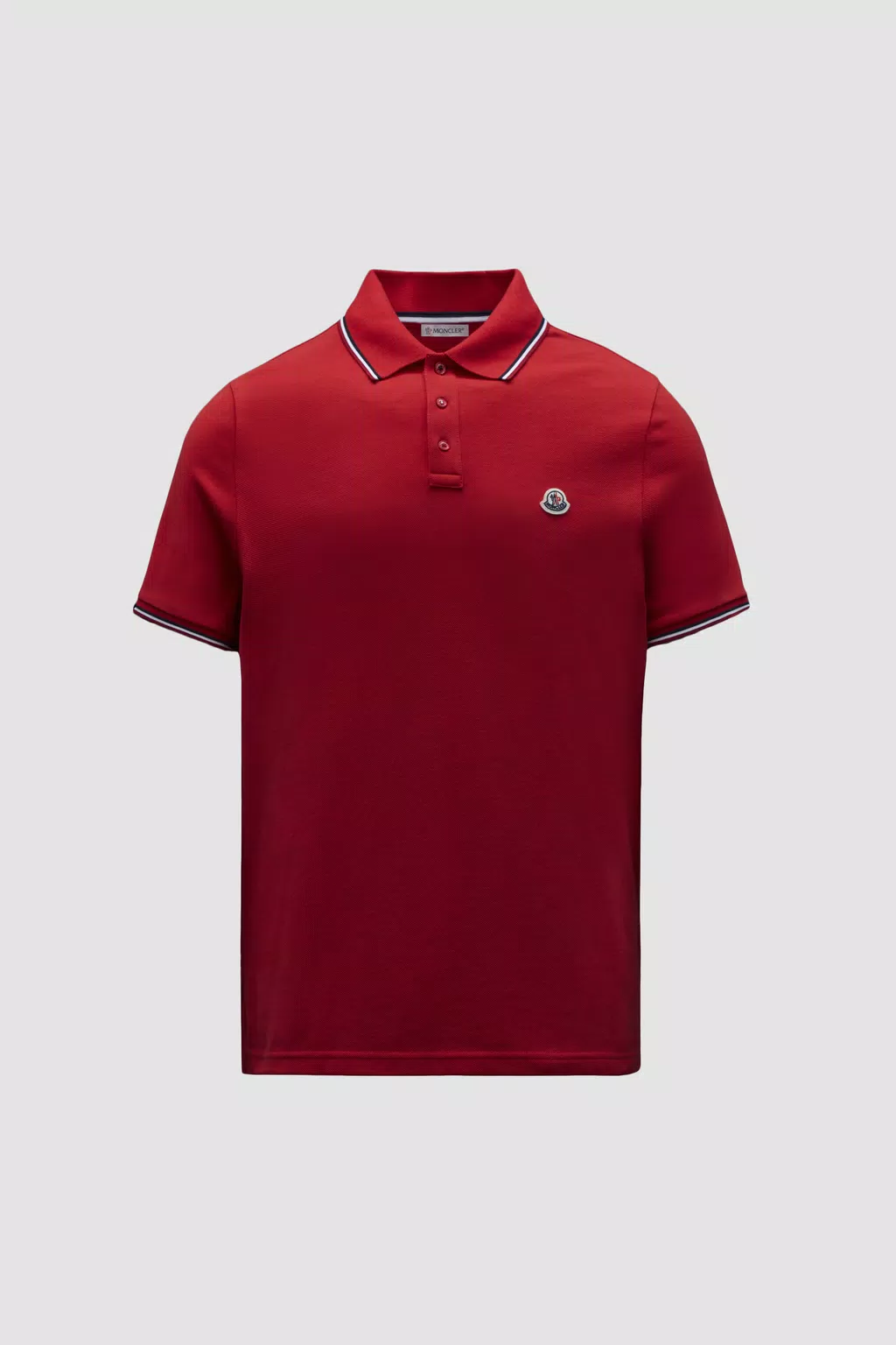 Scarlet Red Logo Polo Shirt - Polos & T-shirts for Men | Moncler SG