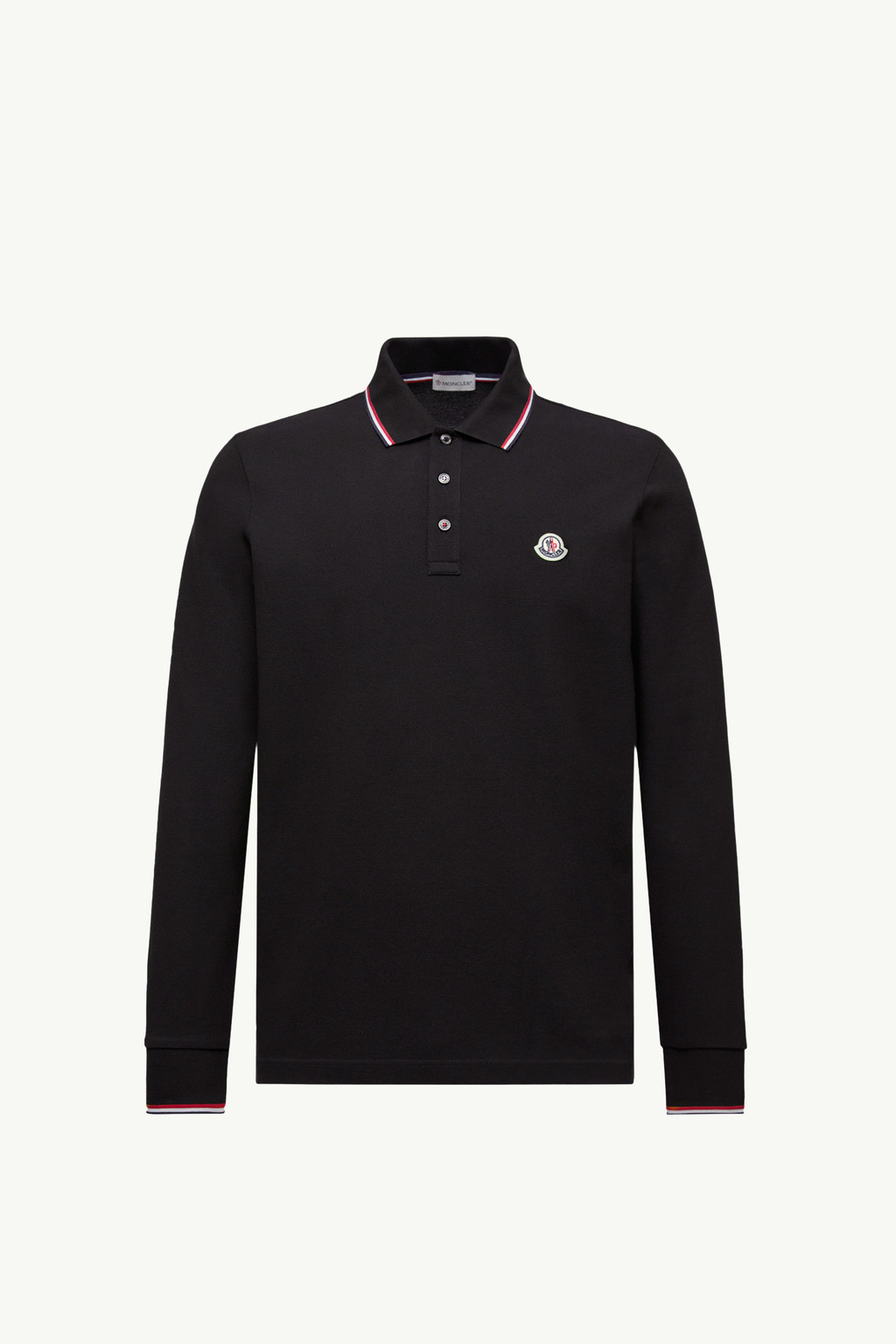 Black Long-Sleeve Polo Shirt
