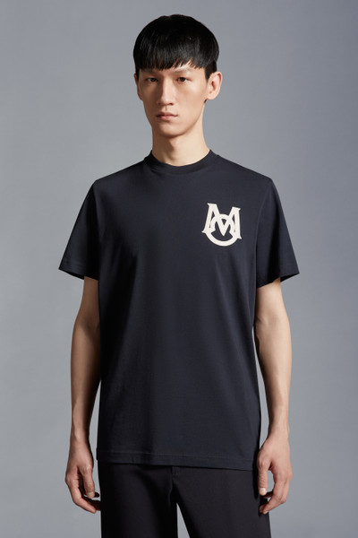 Navy Blue Monogram T-Shirt - Polos & T-shirts for Men | Moncler US