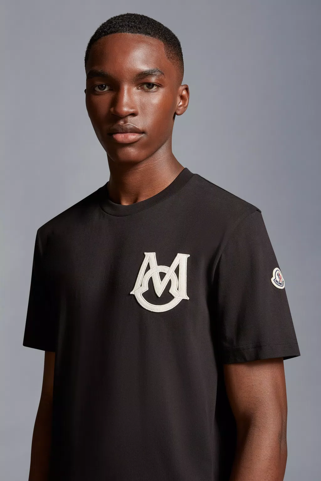 Black Monogram T-Shirt - Polos & T-shirts for Men | Moncler US