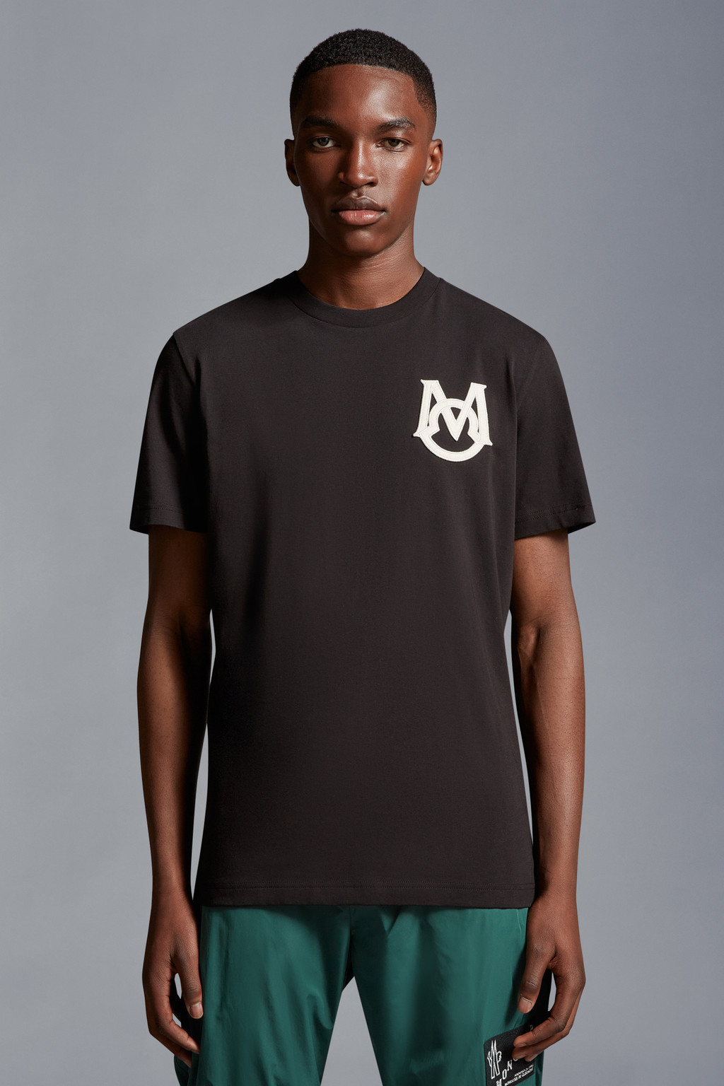 Black Monogram T-Shirt - Polos & T-shirts for Men | Moncler US