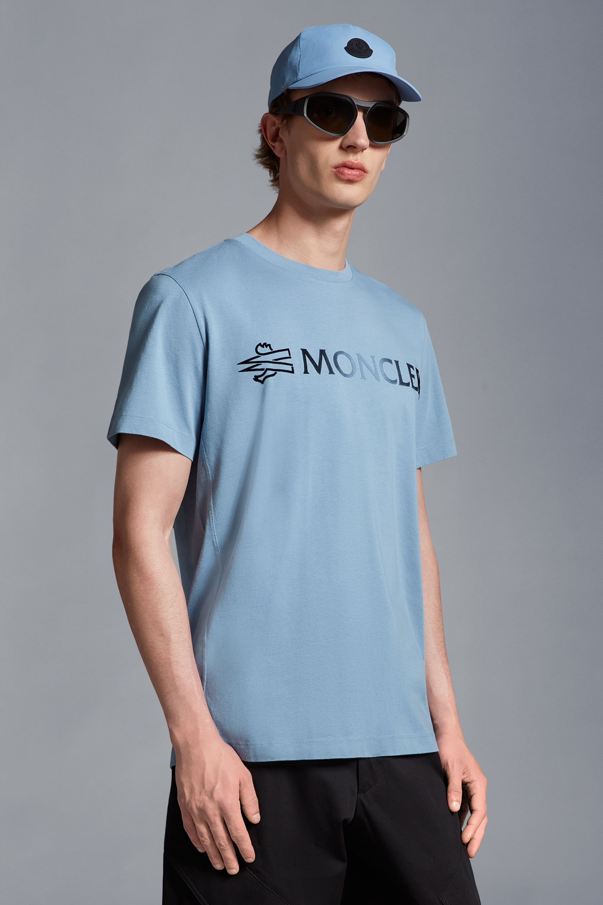 blue moncler t shirt