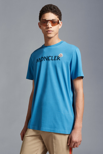 Bright Blue Logo T-Shirt - Polos & T-shirts for Men | Moncler GB