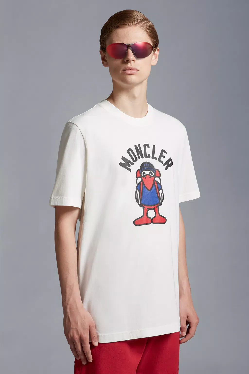 Moncler Duck Motif T-shirt in White for Men