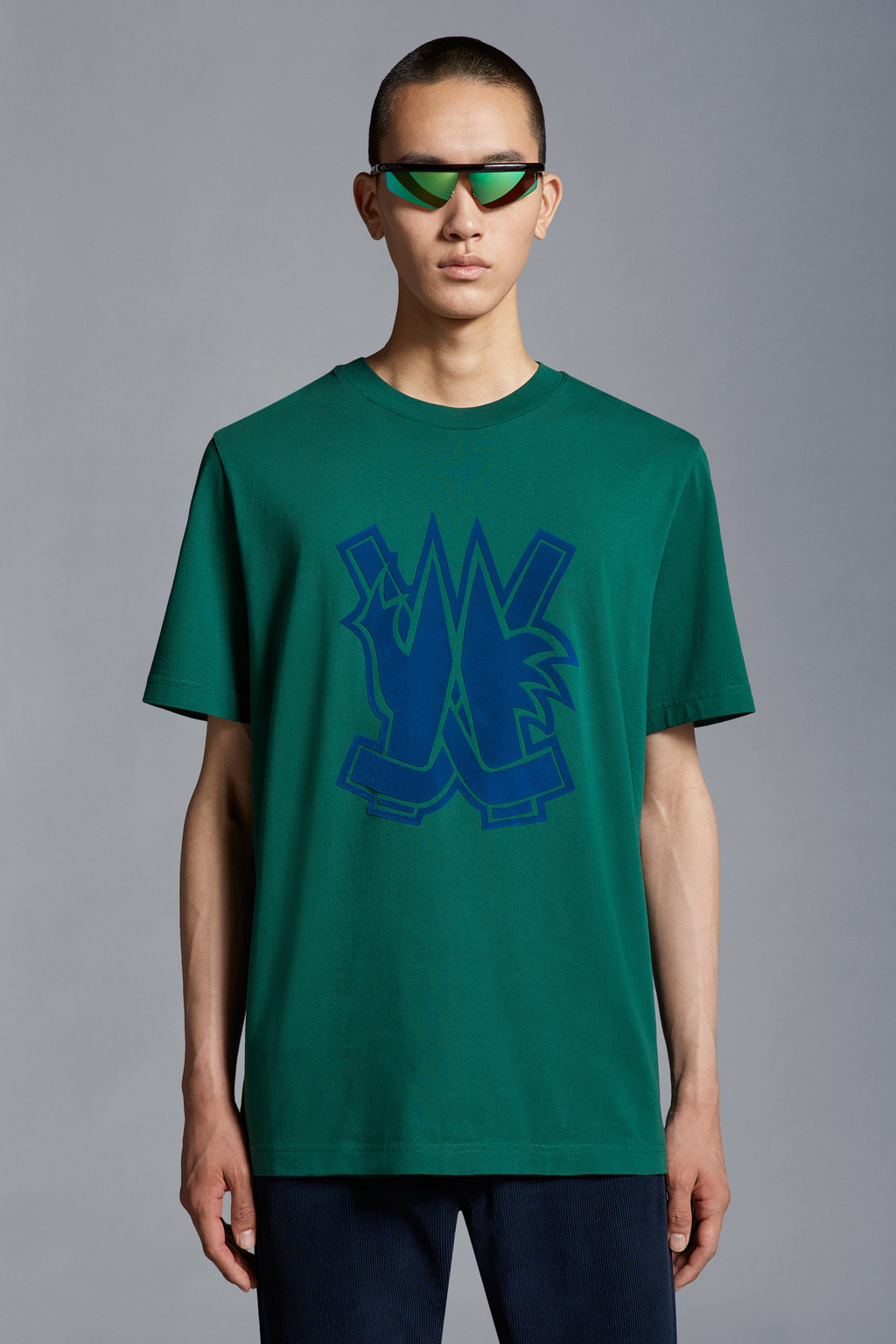 Green Hockey Logo T-Shirt - Polos & T-shirts for Men | Moncler US