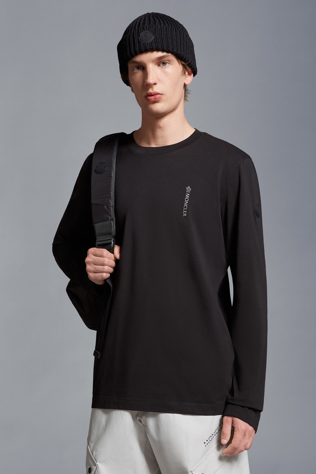 Blauer T-shirt manica corta uomo con logo color mattone