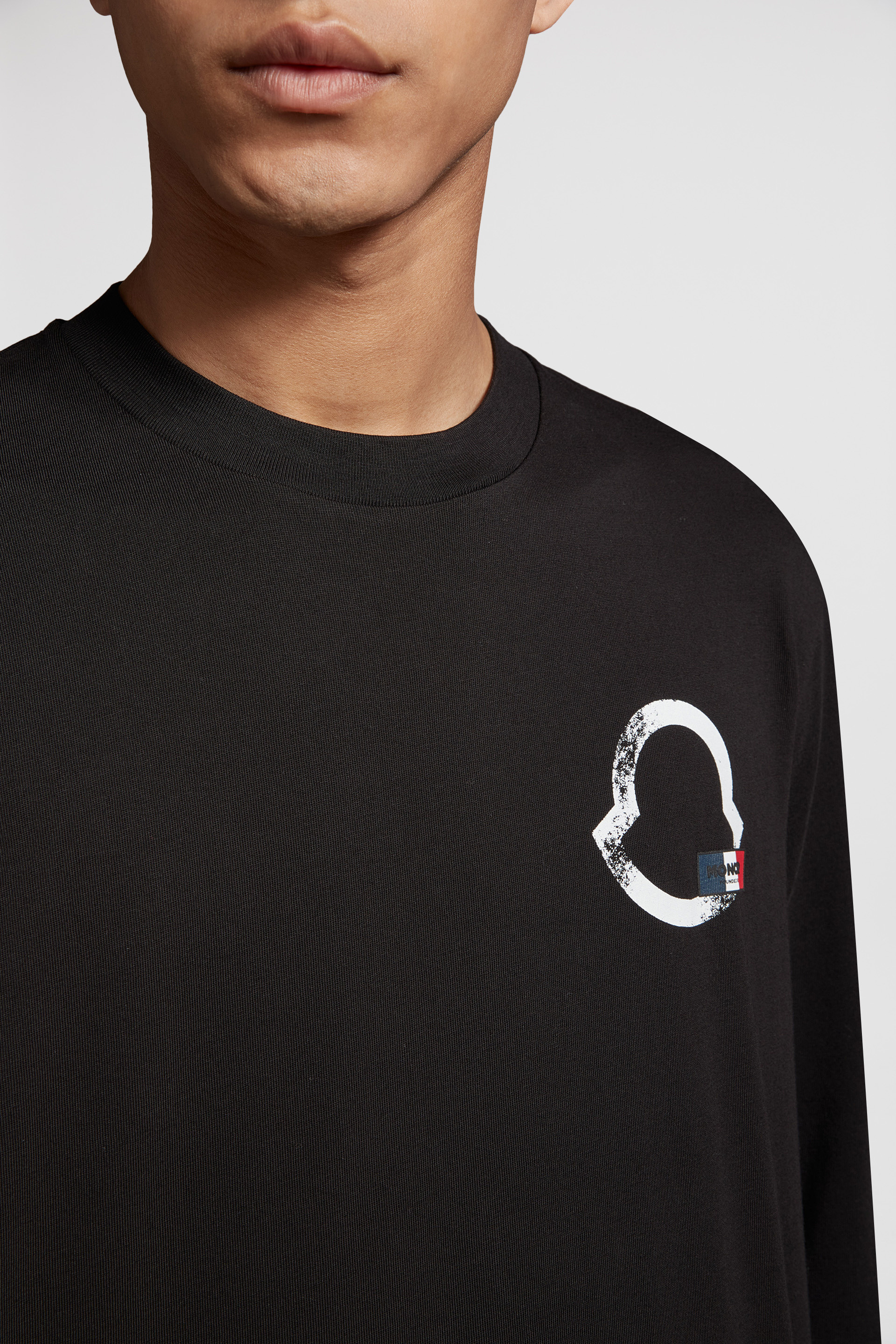 Black Logo Outline Long Sleeve T-Shirt - Polos & T-shirts for Men
