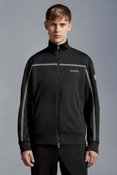 Black Triacetate Zip-Up Sweatshirt - Sweatshirts for Men | Moncler US