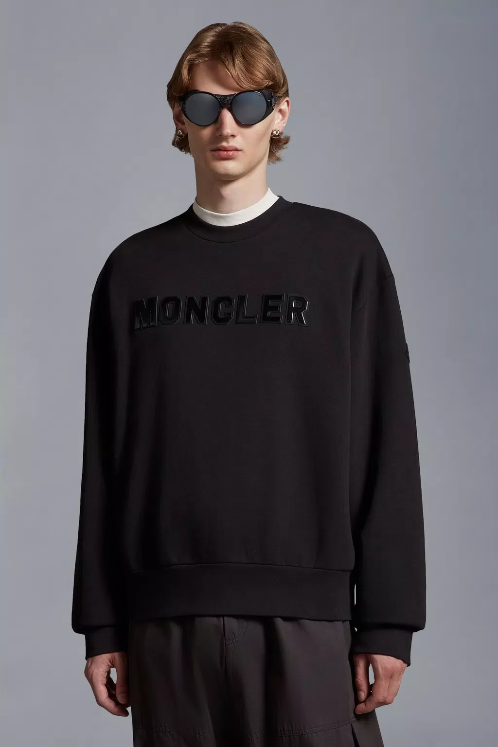 Logo Sweatshirt Men Black Moncler 1