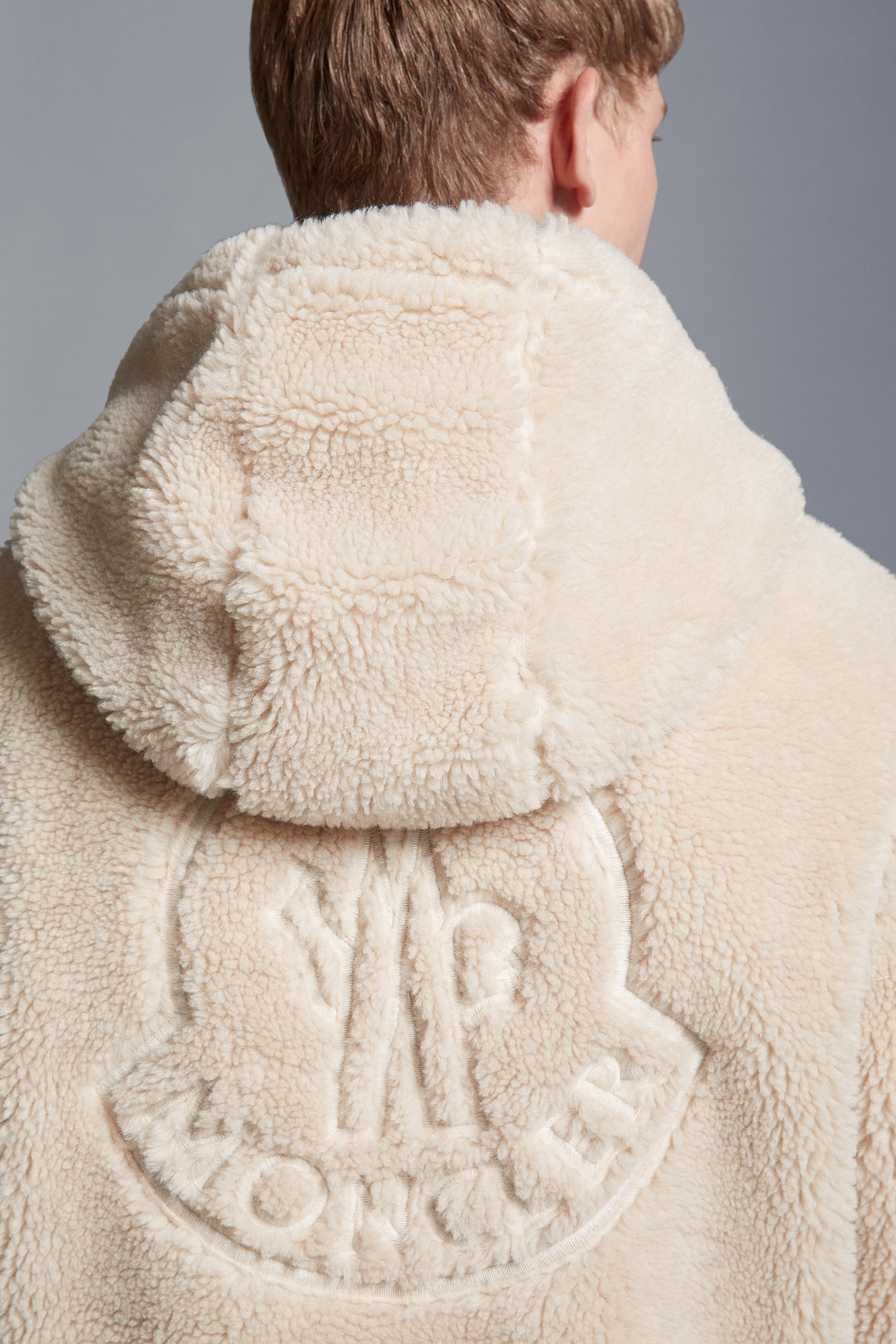 Funnel Neck Zip Up Teddy Hoodie