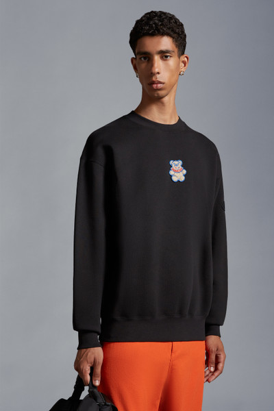 Black Teddy Bear Patch Sweatshirt - Sweatshirts for Men | Moncler US