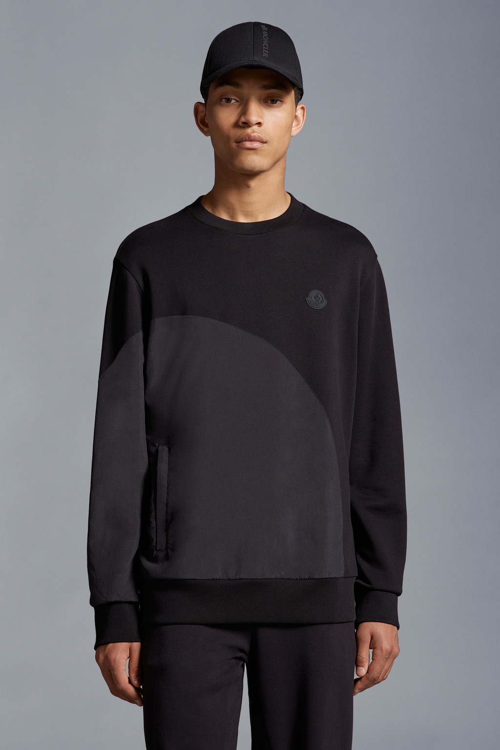 moncler black crew neck