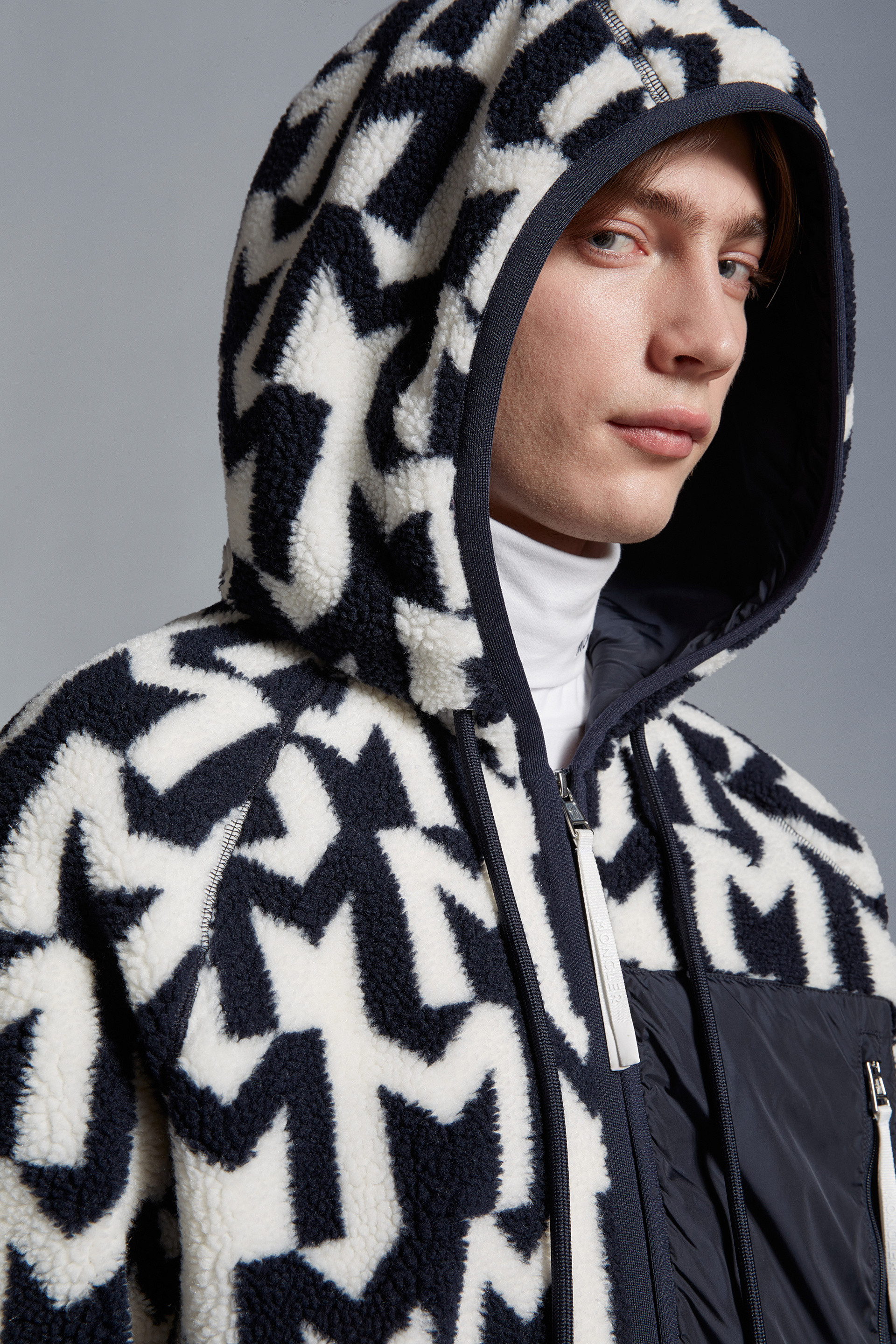 Moncler Monogram Zip-Up Hoodie