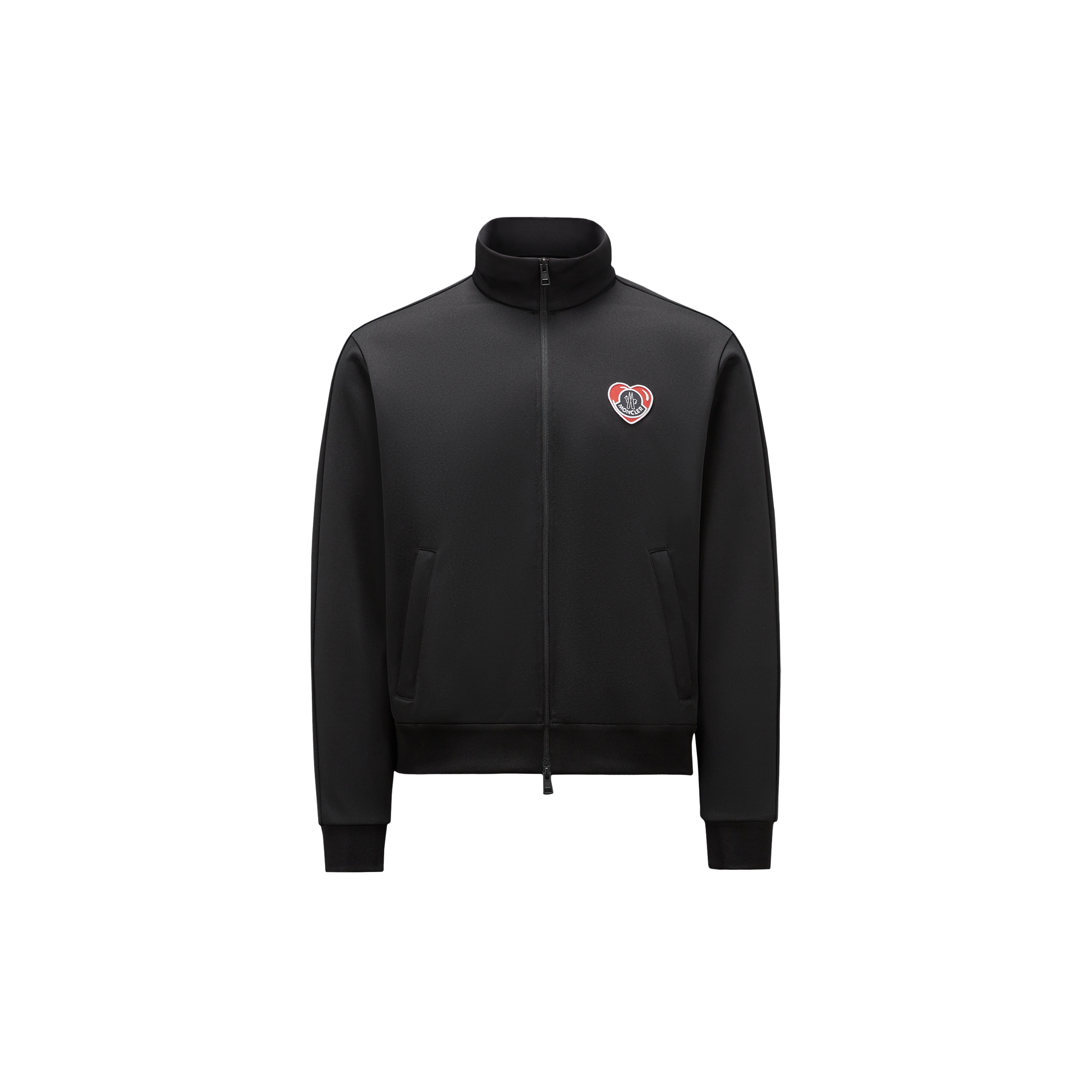 Moncler Collection Sweat Zippé À Motif Moncoeur In Black