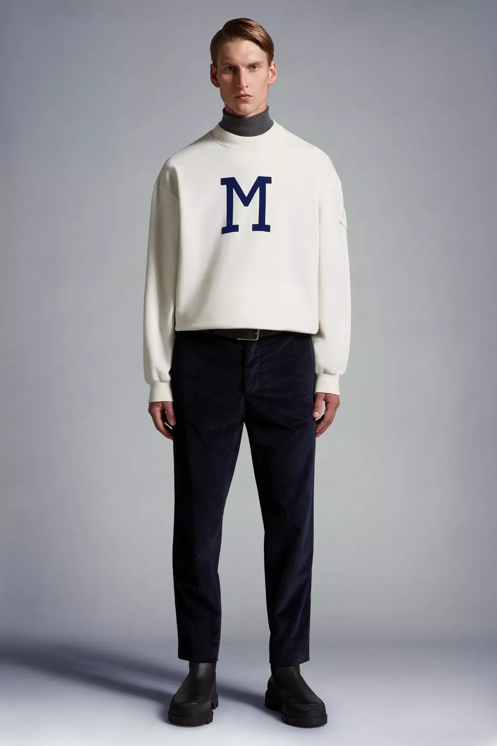 Moncler Men's Collegiate M Logo Sweatshirt
