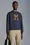 Monogram Sweatshirt Men Navy Blue Moncler 1