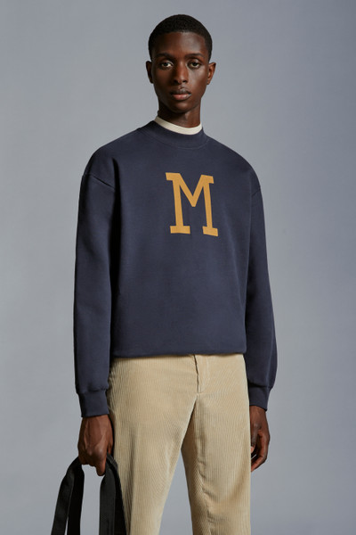 Moncler Monogram Zip-Up Hoodie Night Blue