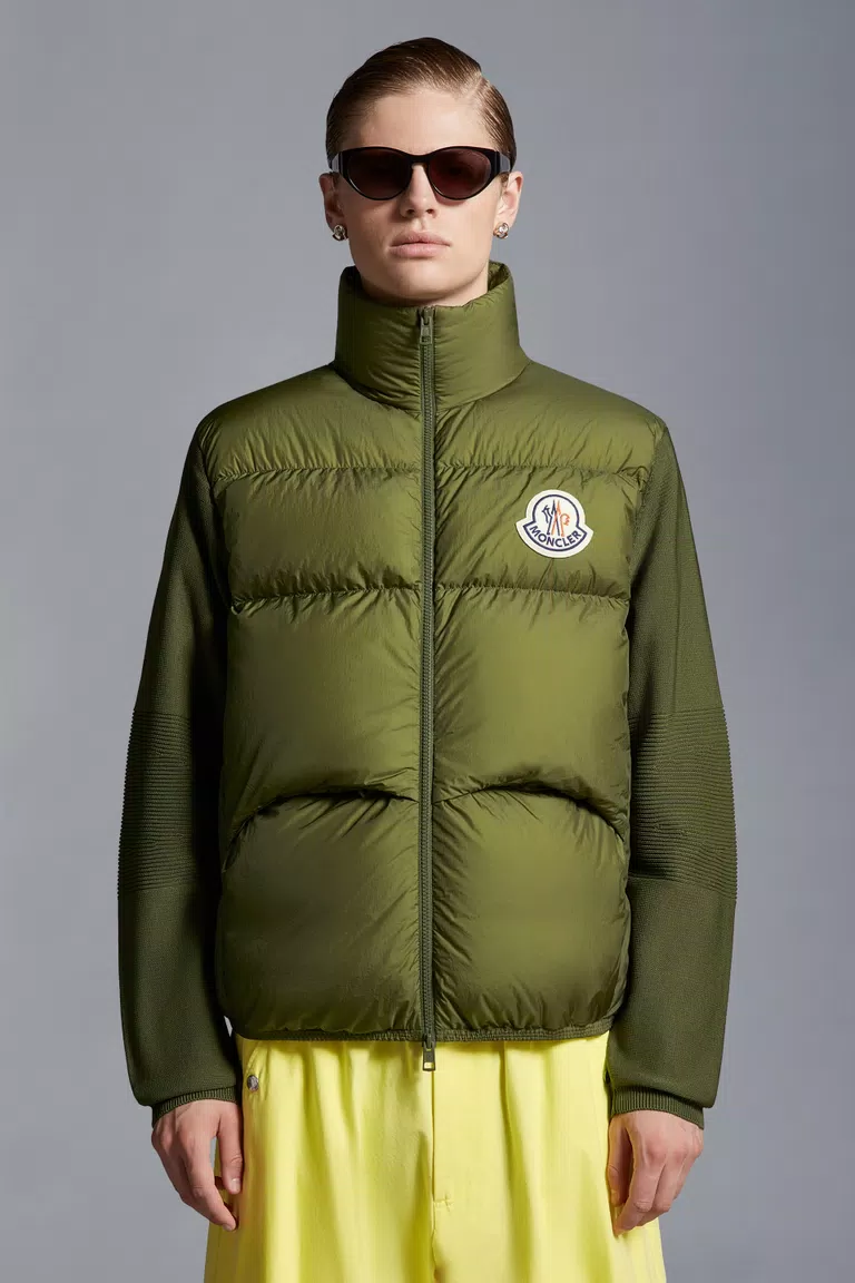 Dark Green Padded Cardigan - Sweaters & Cardigans for Men | Moncler US