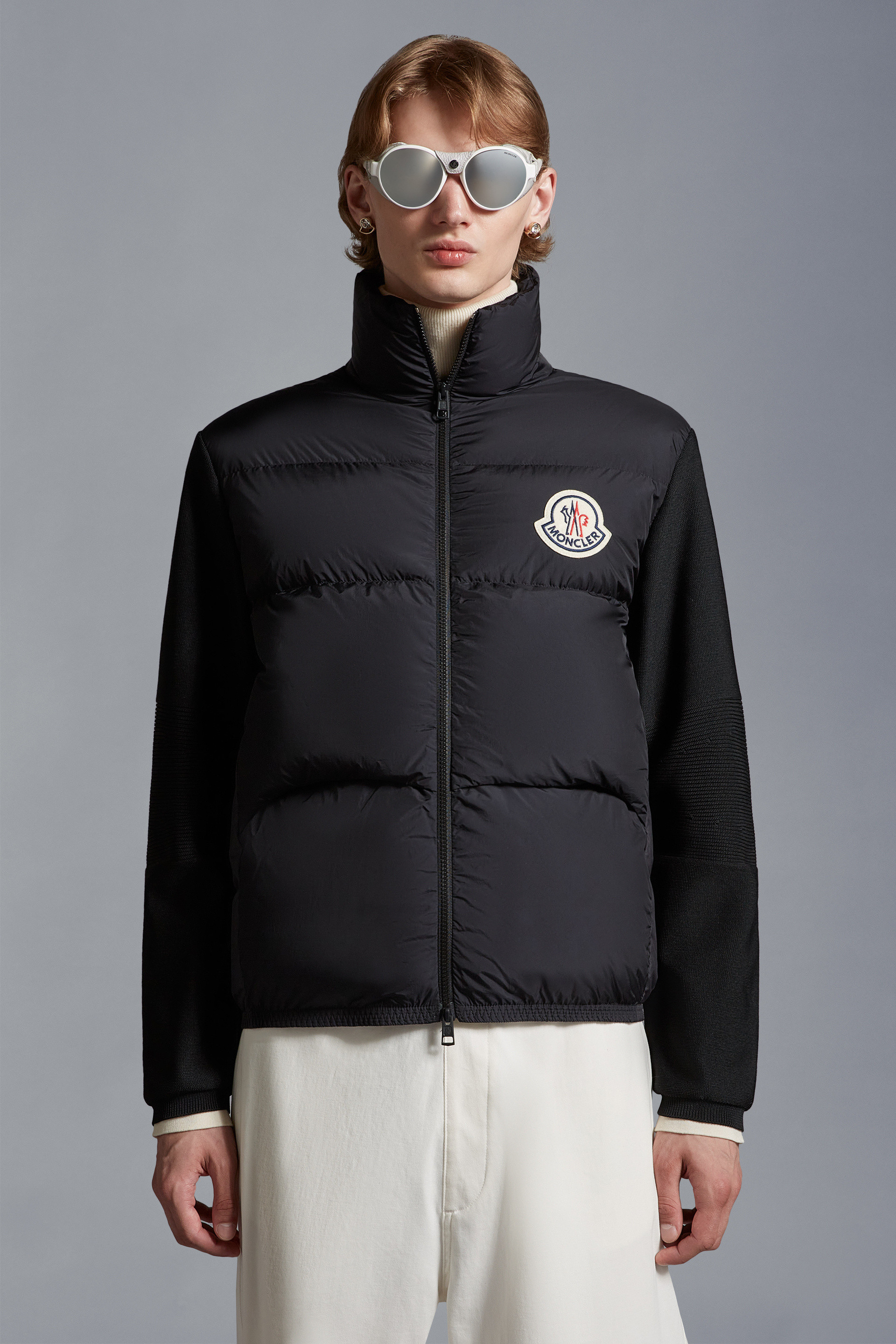 Moncler カーディガン トラックトップ 黒 裏起毛 サンプル ジャケット ...