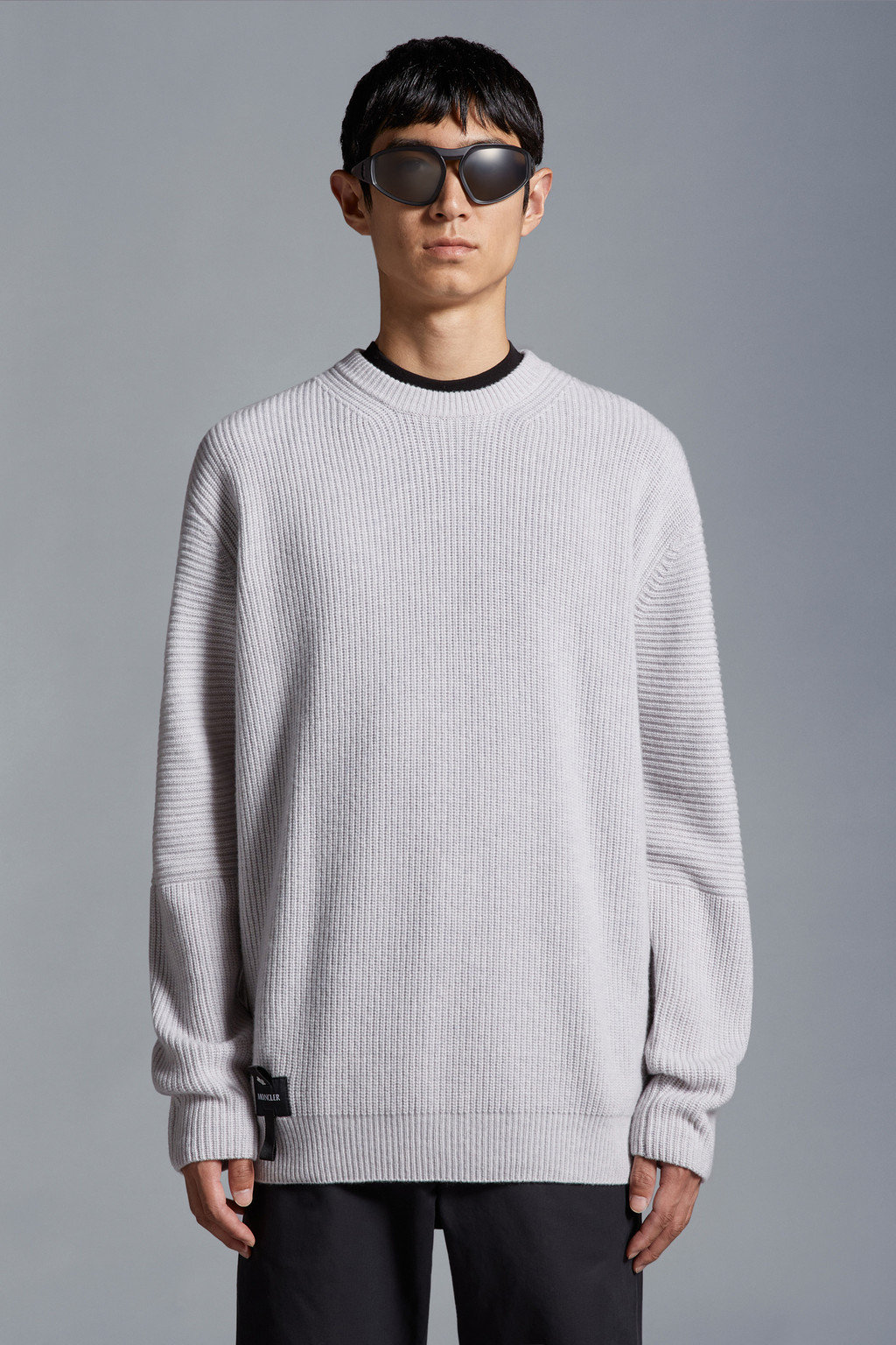 Light Gray Wool Jumper - Sweaters & Cardigans for Men | Moncler SG