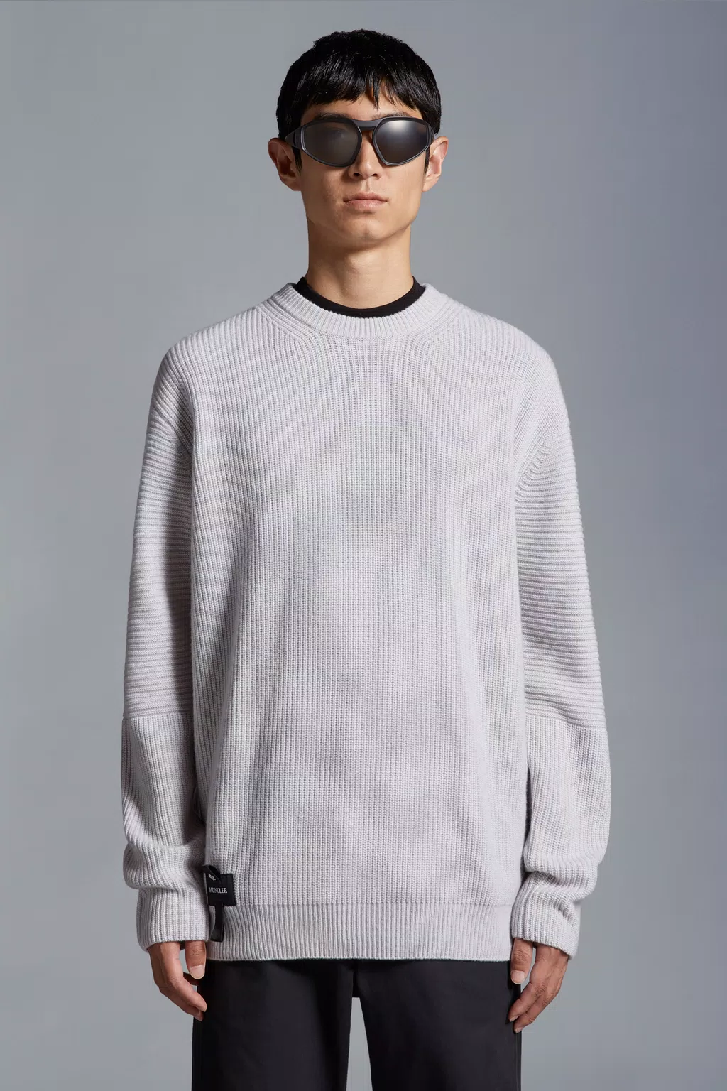 Light Gray Wool Jumper - Sweaters & Cardigans for Men | Moncler SG