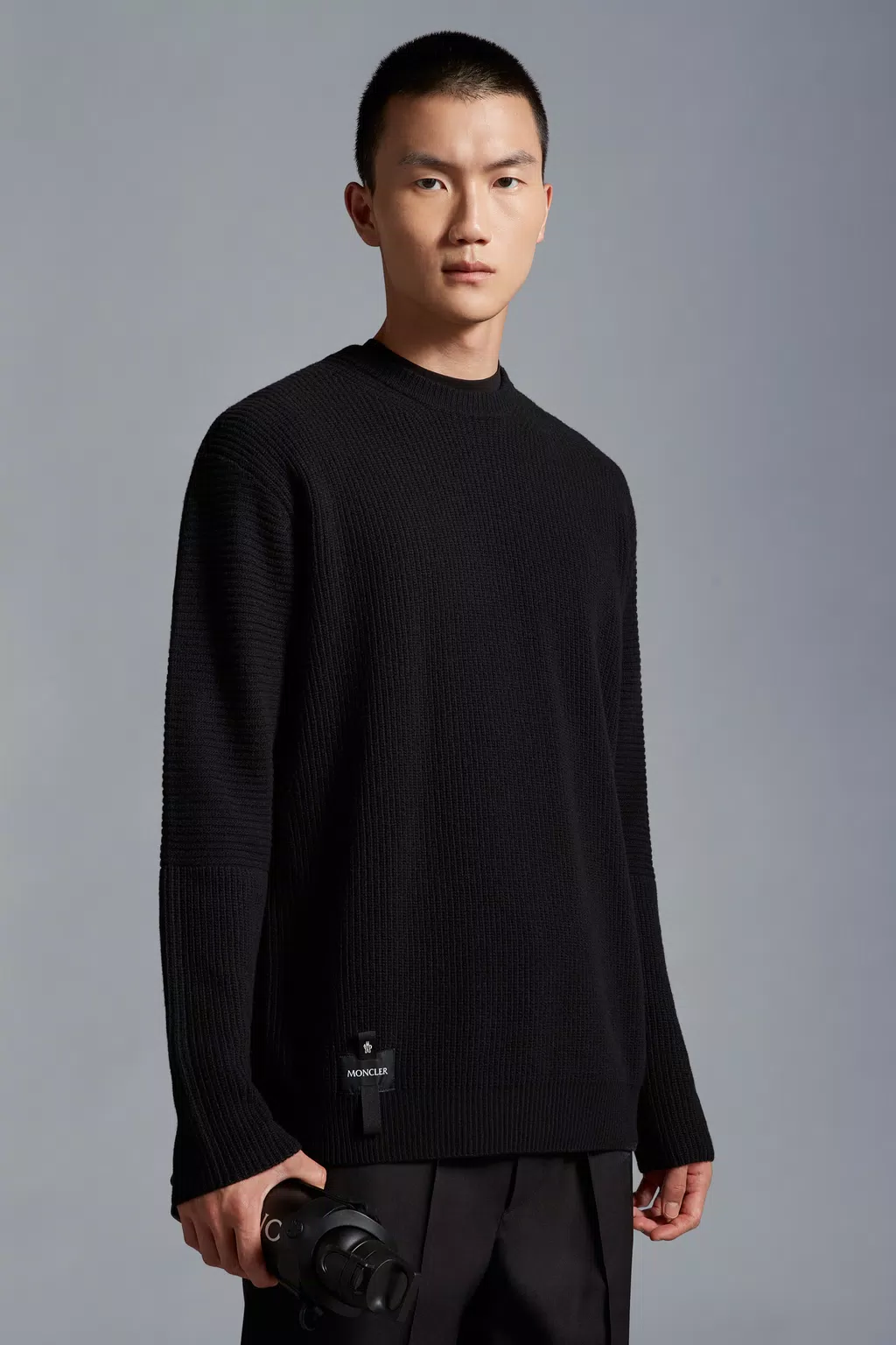 Wool Sweater Men Black Moncler 1