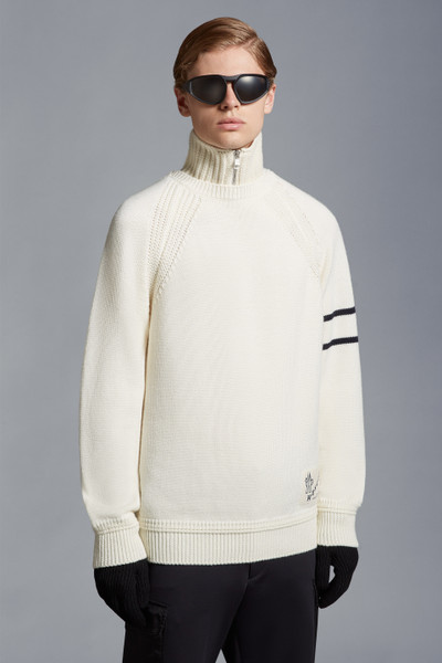 White Wool Blend Sweater - Sweaters & Cardigans for Men | Moncler US