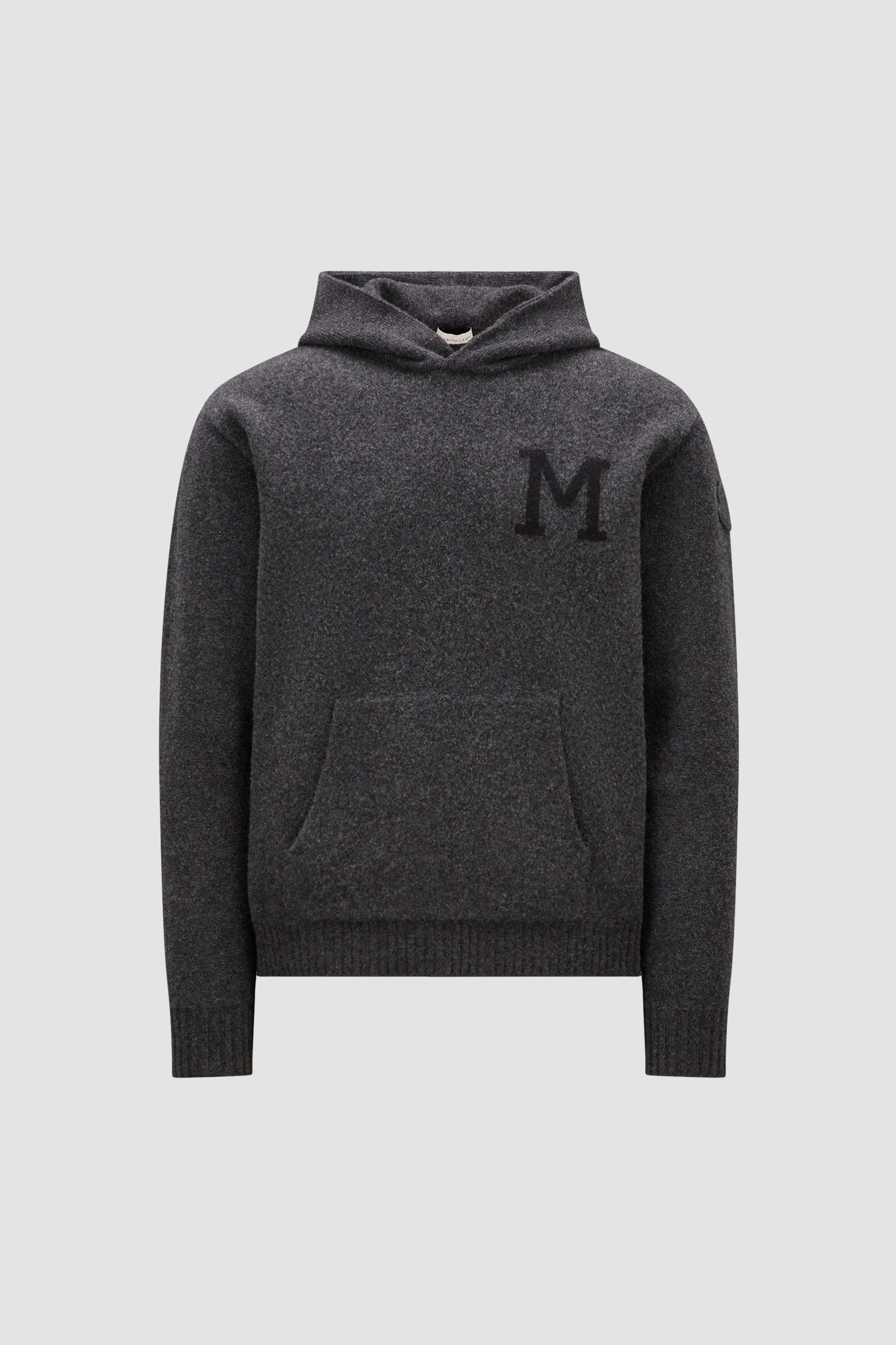 Moncler hoodie best sale mens grey