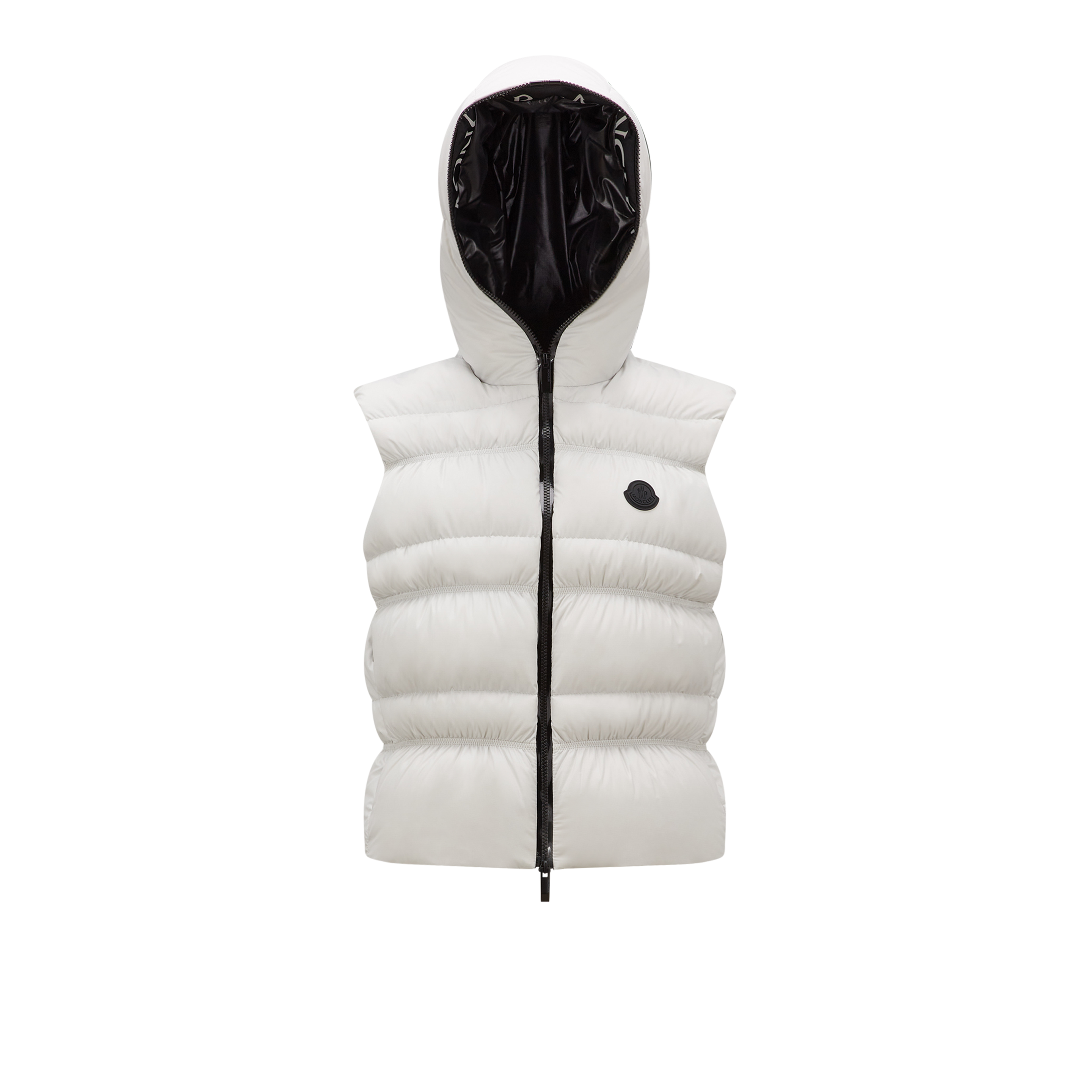Moncler Collection Weser Down Gilet Gray In Grey