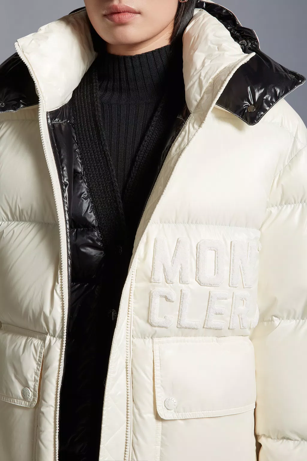White Abbaye Short Down Jacket - Short Down Jackets for Women | Moncler US