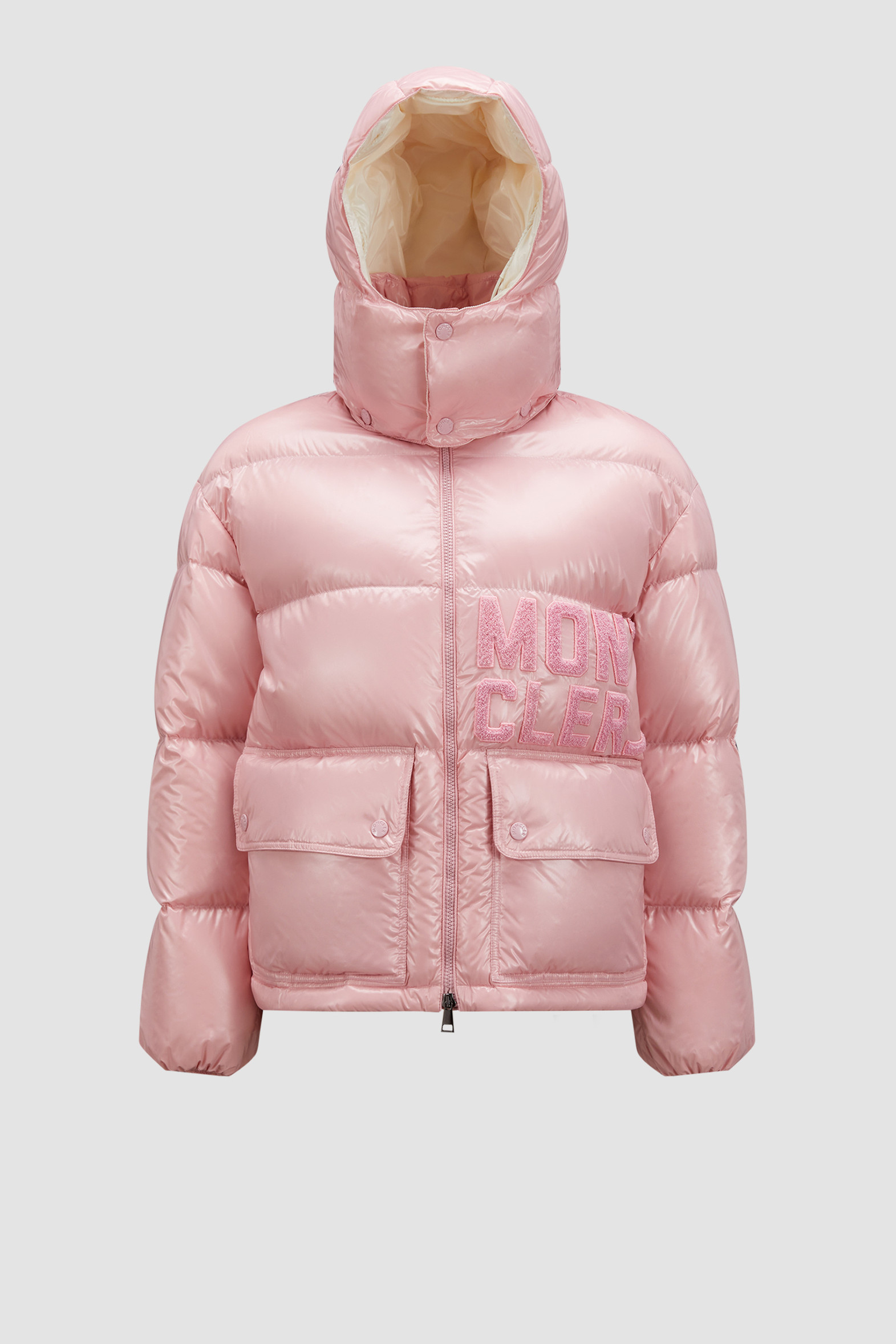 Candy Pink Abbaye Short Down Jacket Short Down Jackets for Women Moncler US