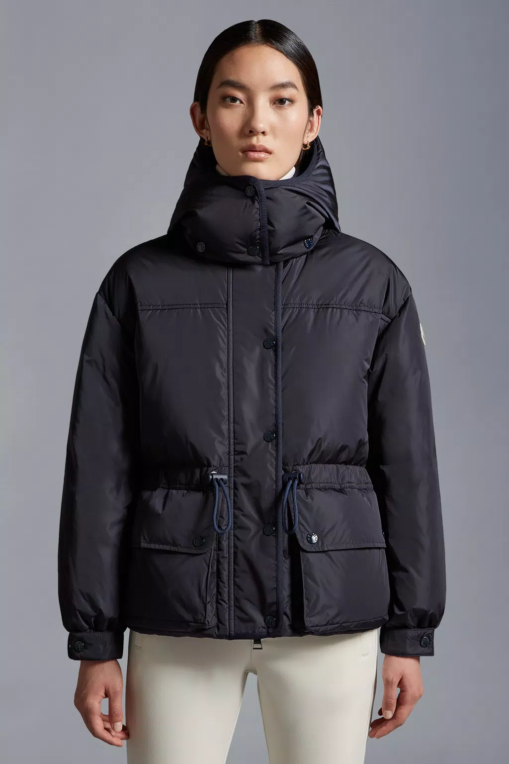 Navy Blue Amou Short Down Jacket - Short Down Jackets for Women ...