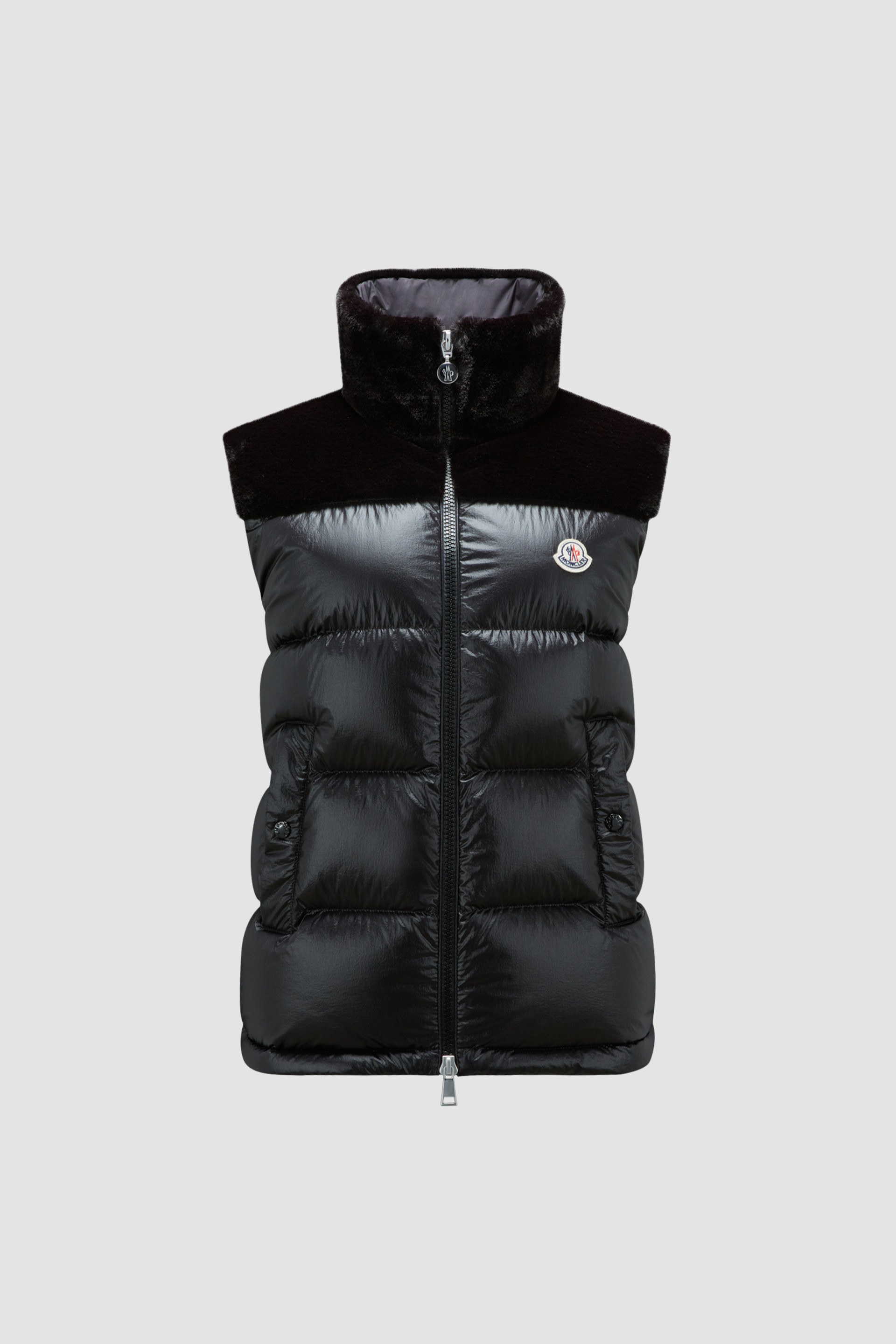 Moncler black hot sale women's vest