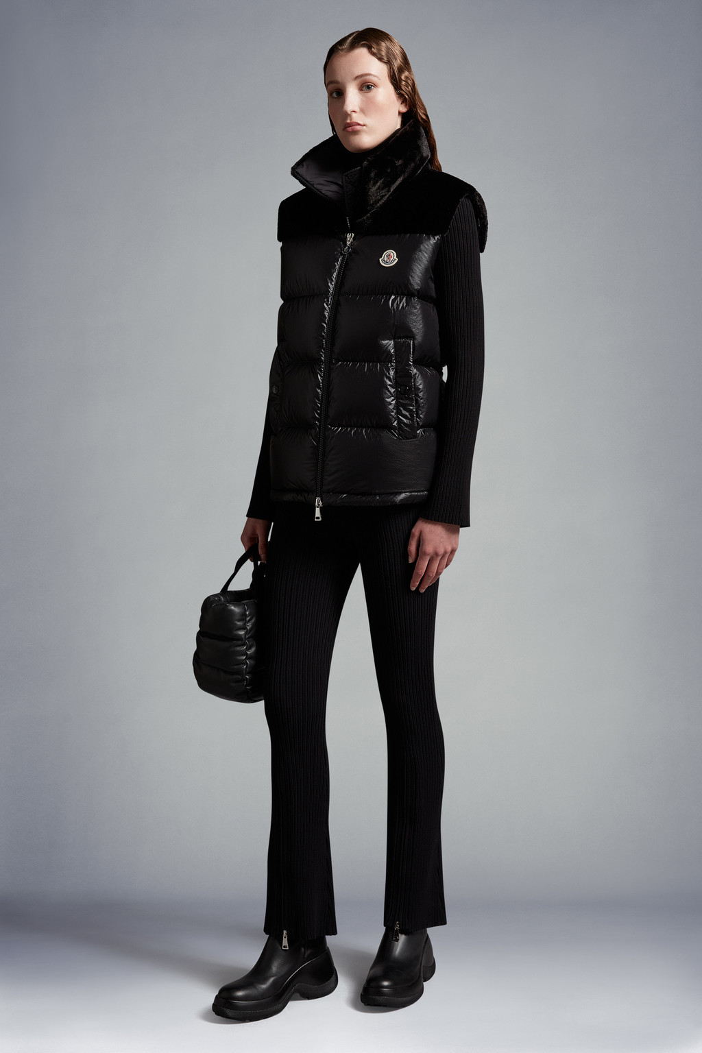 Moncler vest on sale with fur