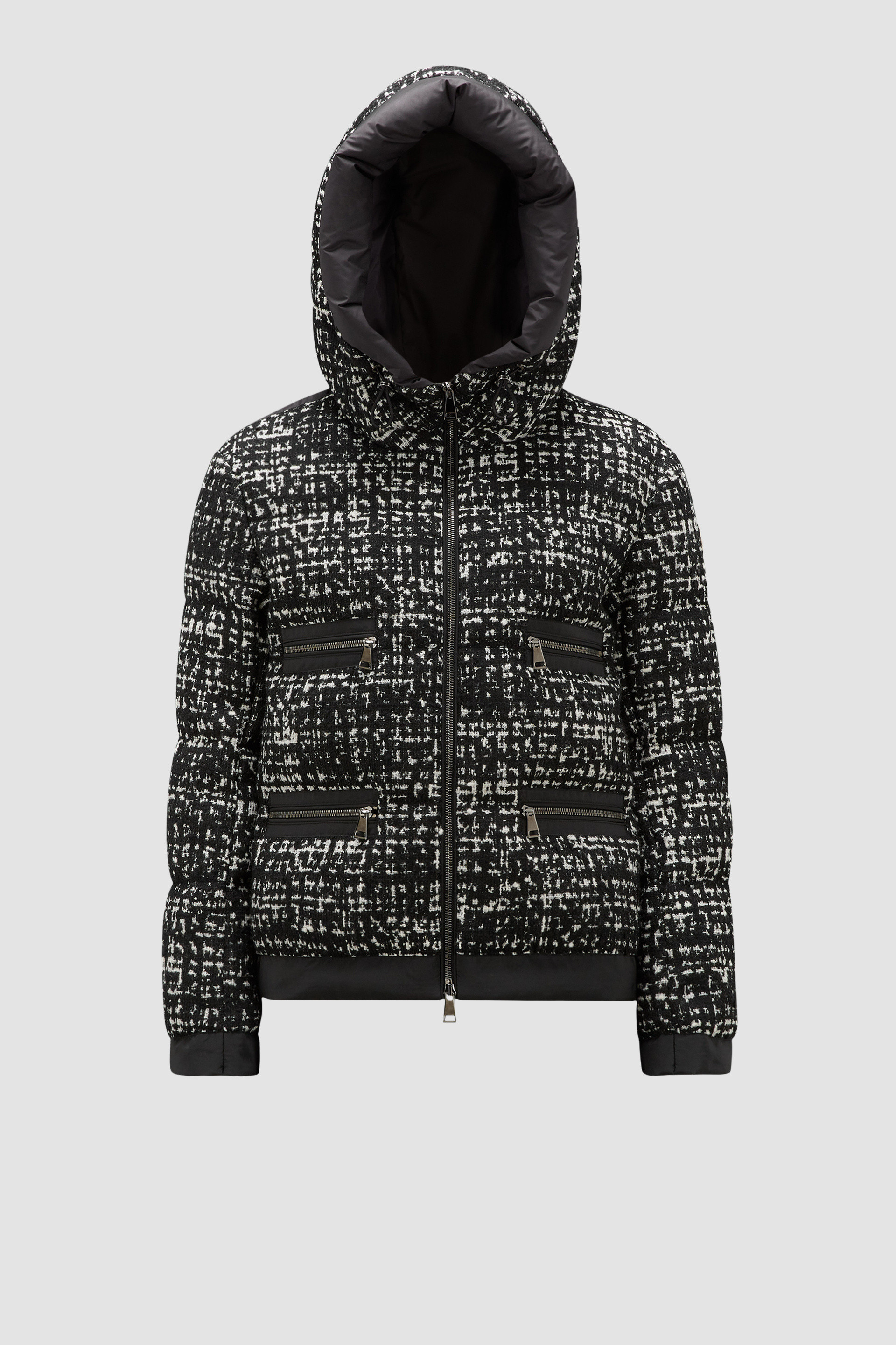 Moncler black discount and white jacket