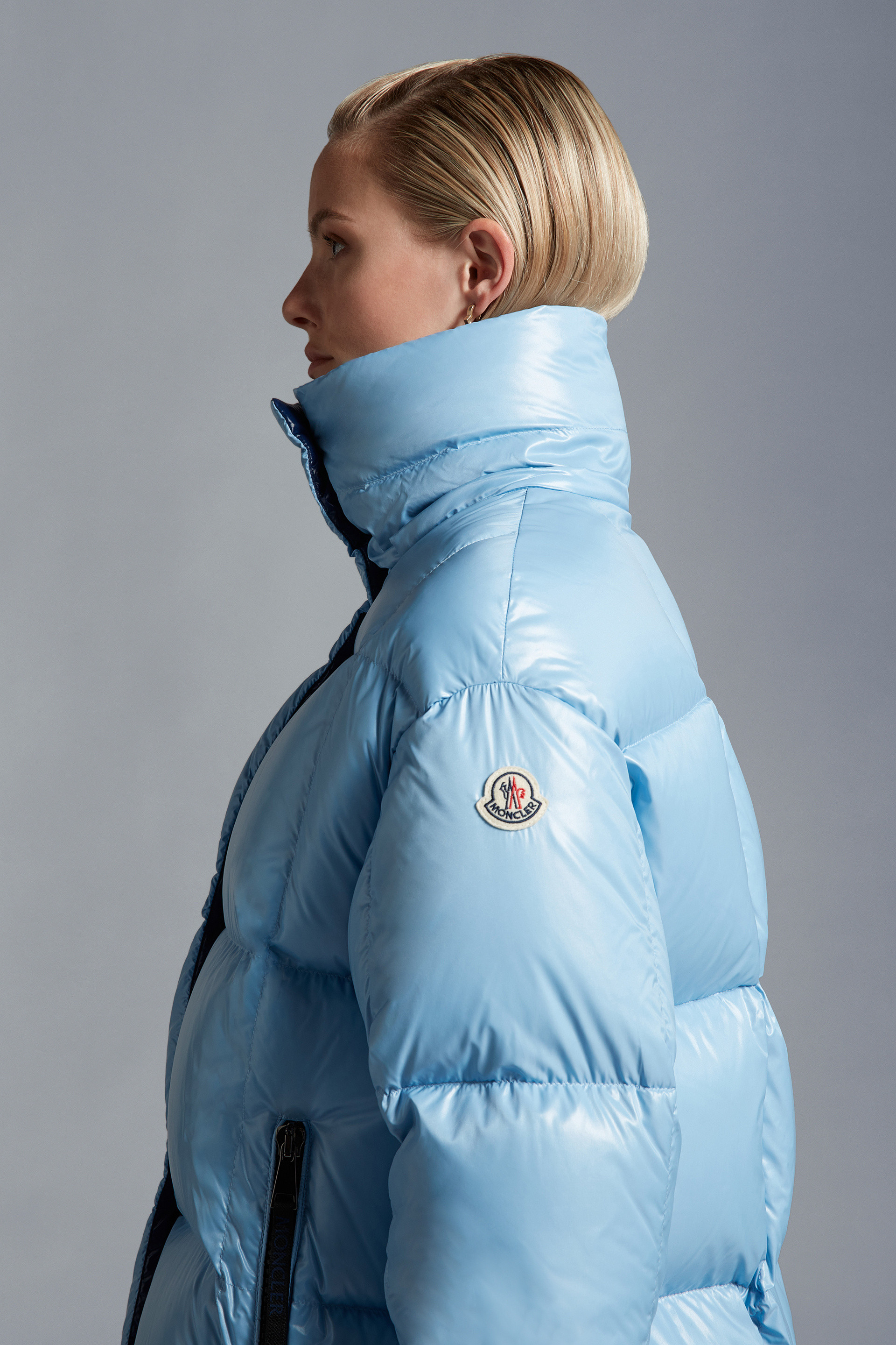 Moncler coat baby blue on sale