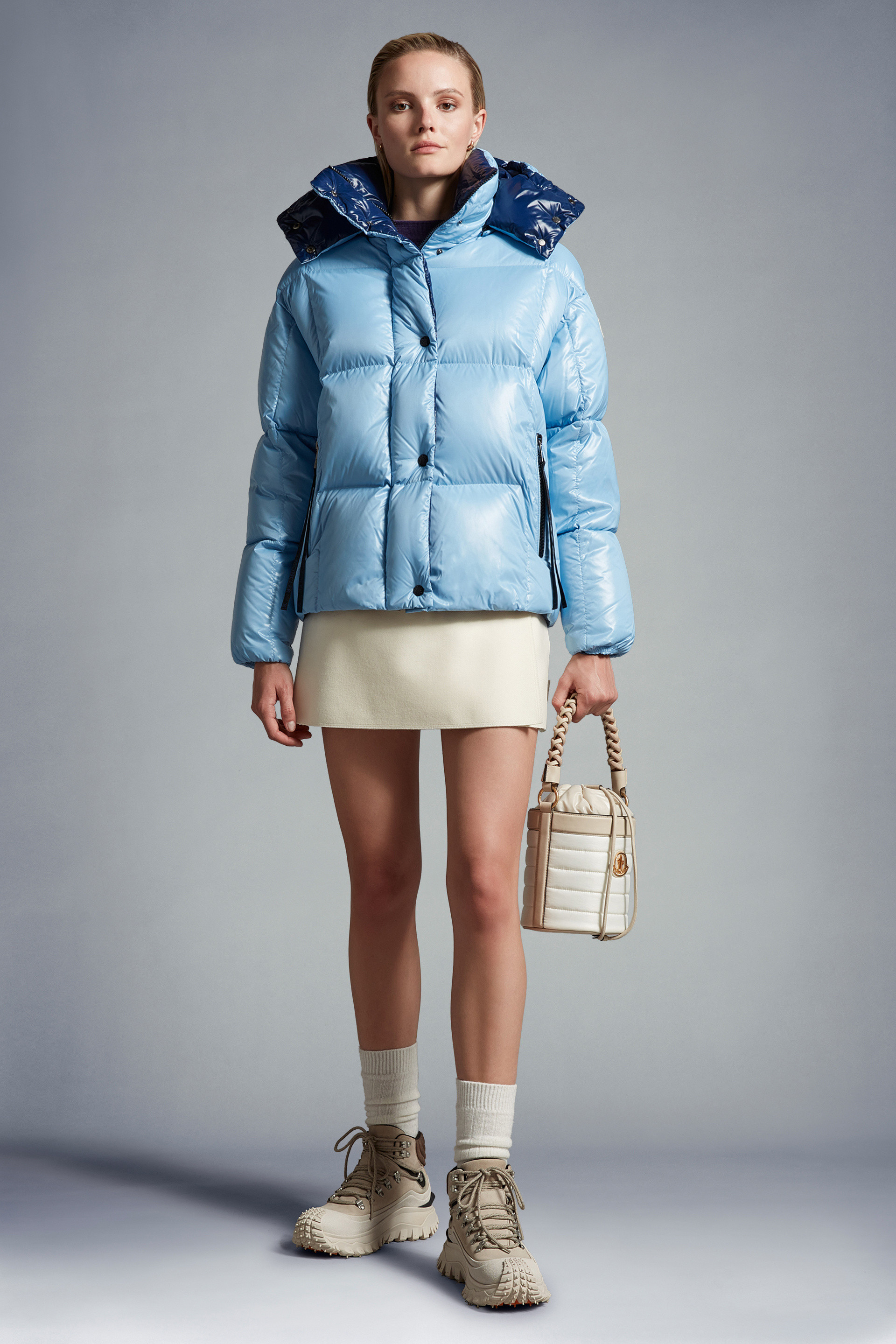 Powder Blue Parana Short Down Jacket - Short Down Jackets for