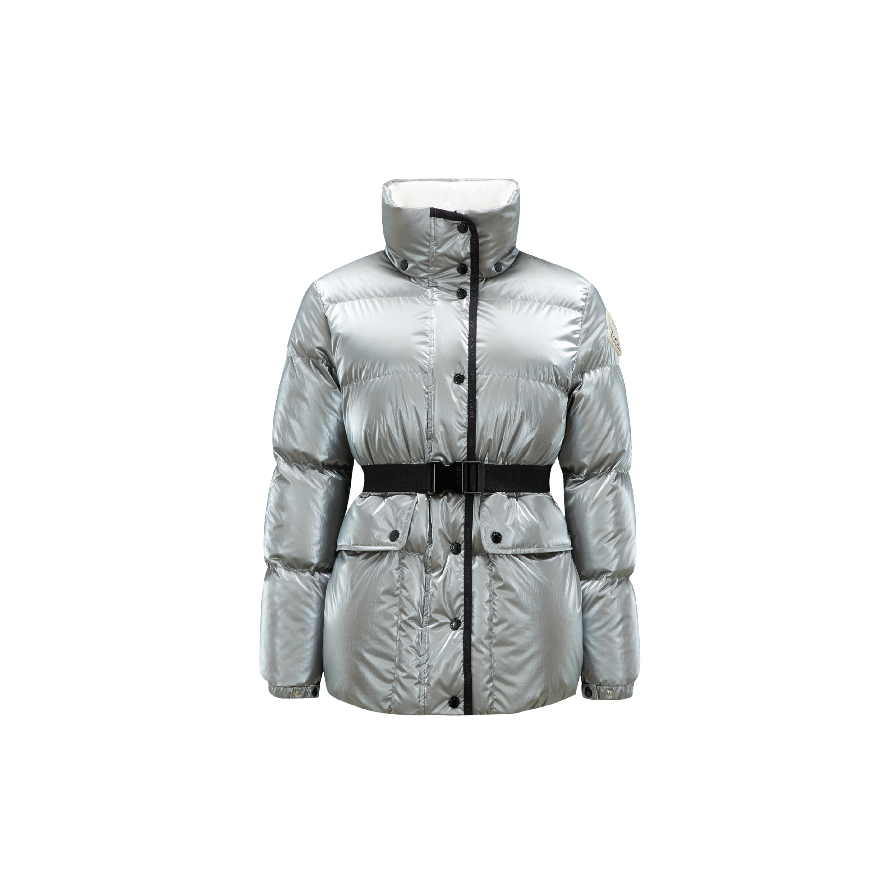 Moncler Collection Herault Short Down Jacket Gray In Grey