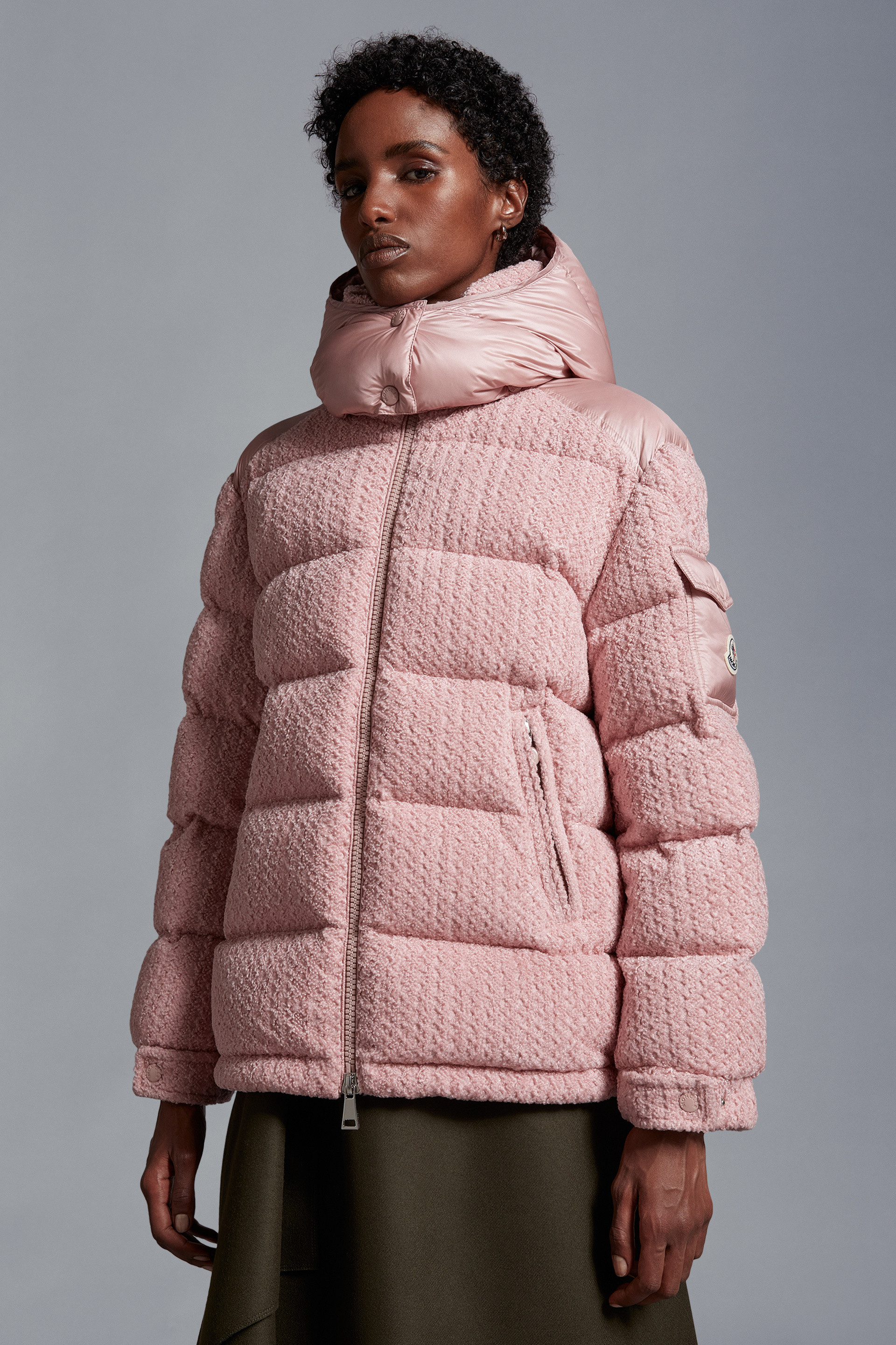 Light Pink Oreti Short Down Jacket Short Down Jackets for Women